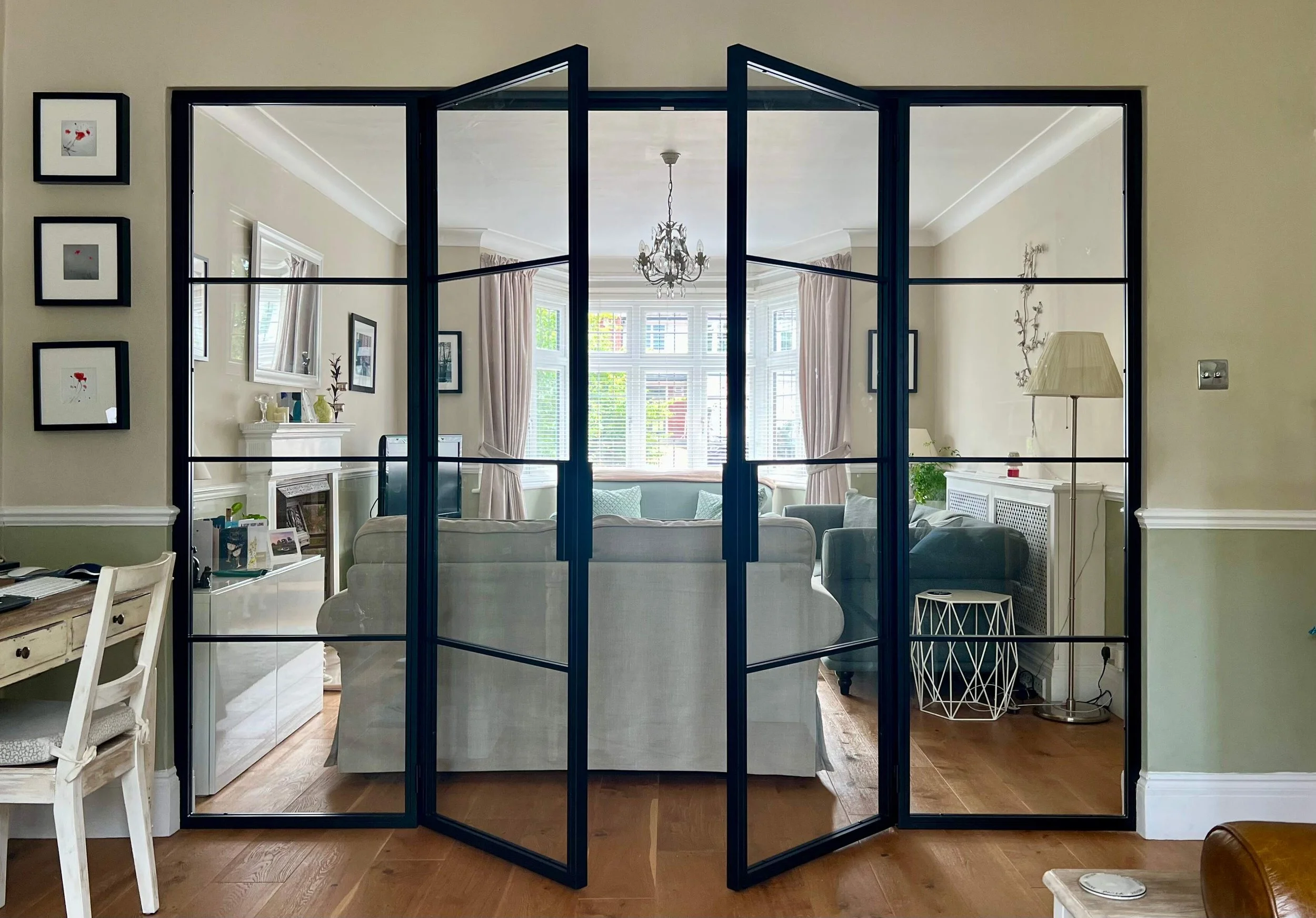 internal doors acting as a feature in a UK home
