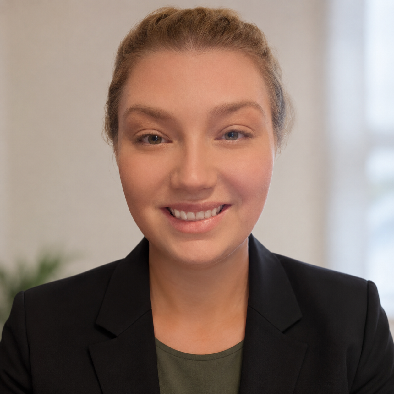 Kaylee Sipes, Administrative Assistant at Dandelion Therapy Group in Florida, posing in professional attire.