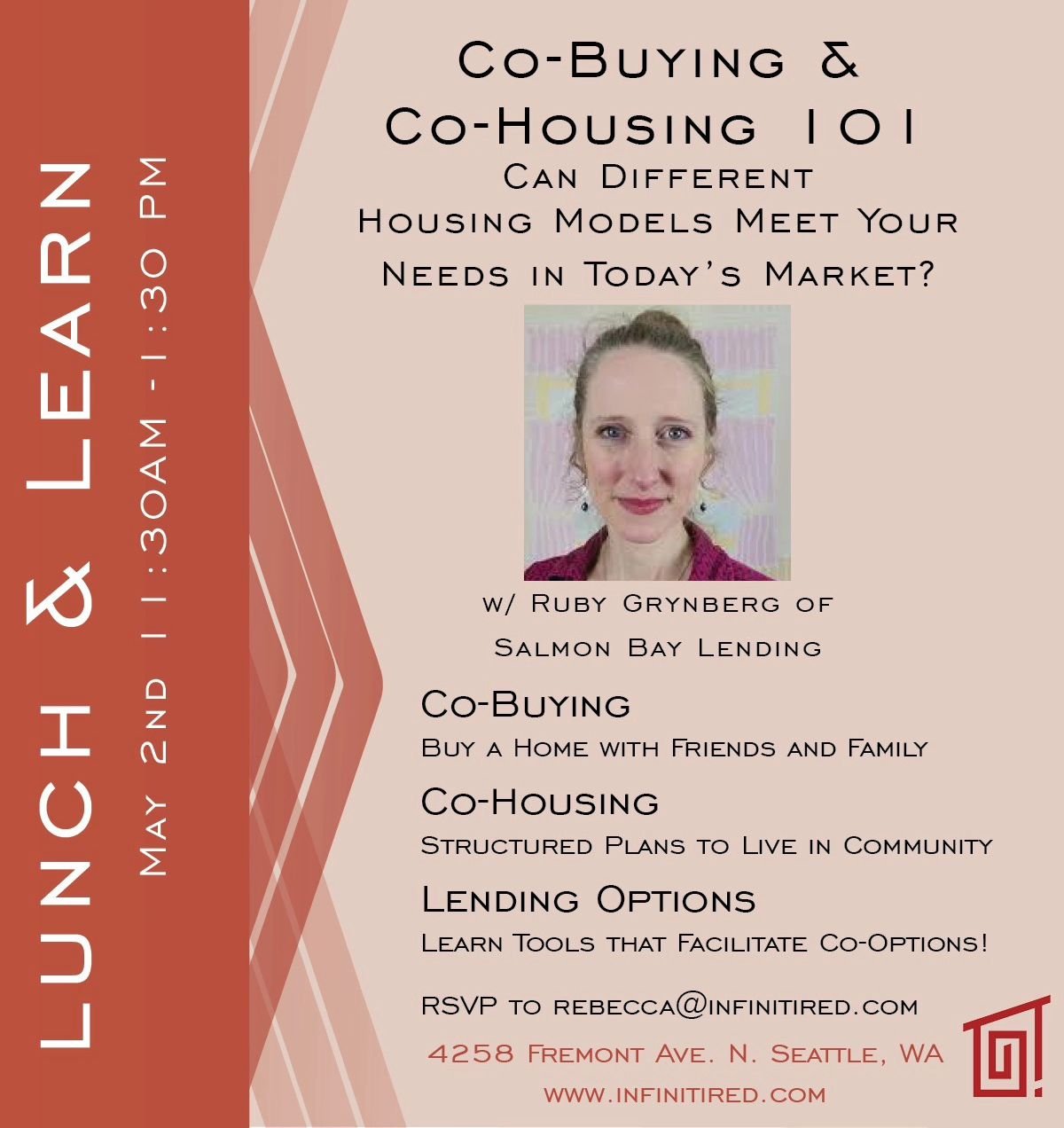 Interested in co-buying? 🏡 

My new friends at @infinitirealestate are leading co-ownership workshops that are open to anyone interested in cobousing or buying!! 

Did you know there are lending tools that serve community focused home builders? In t