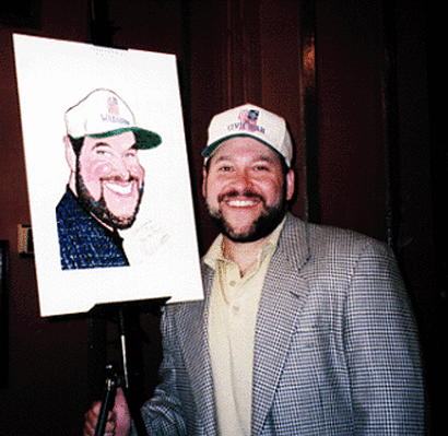 Sardi's caricature luncheon 1999 - notice the cap!!