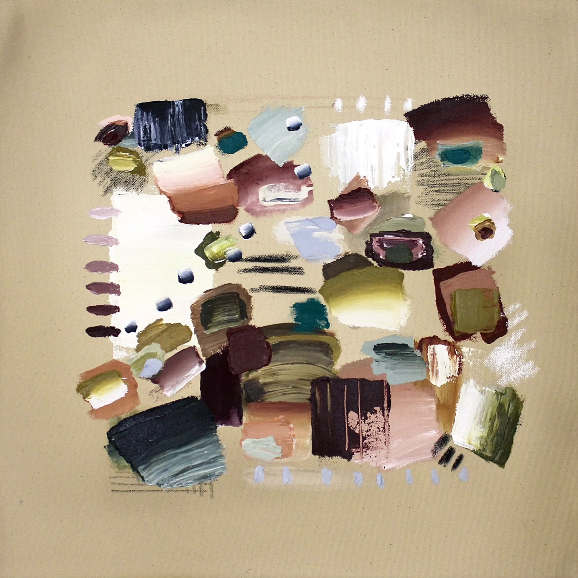 SULLY, 16x16 inches, acrylic and pastel on canvas