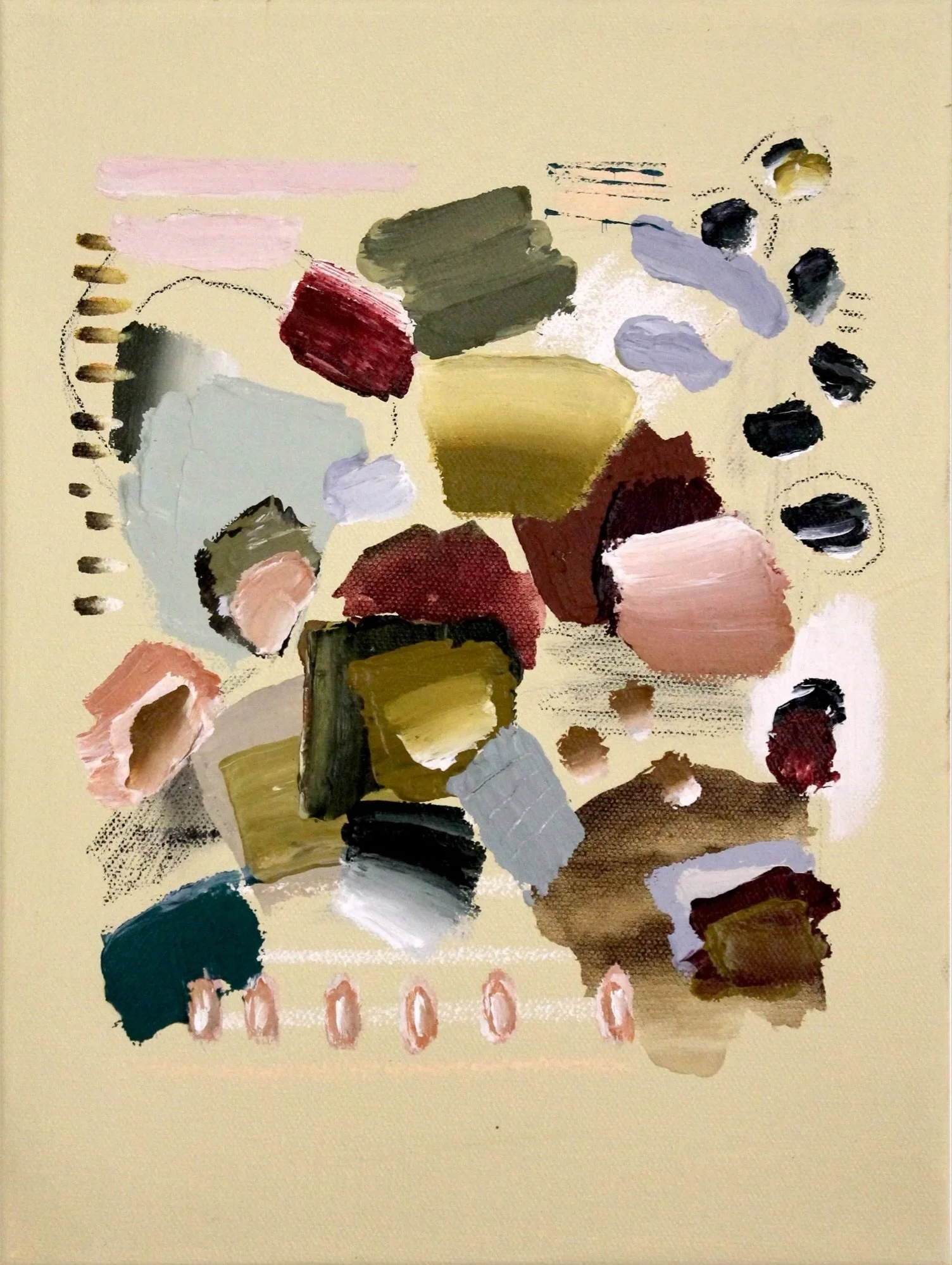 MAE, 9x12 inches, acrylic and pastel on canvas