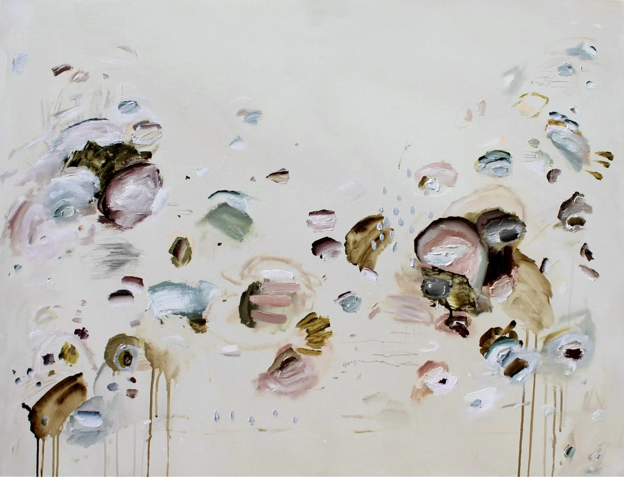 SUGAR RUSH, 30x 40 inches, acrylic and pastel on gallery wrapped canvas 