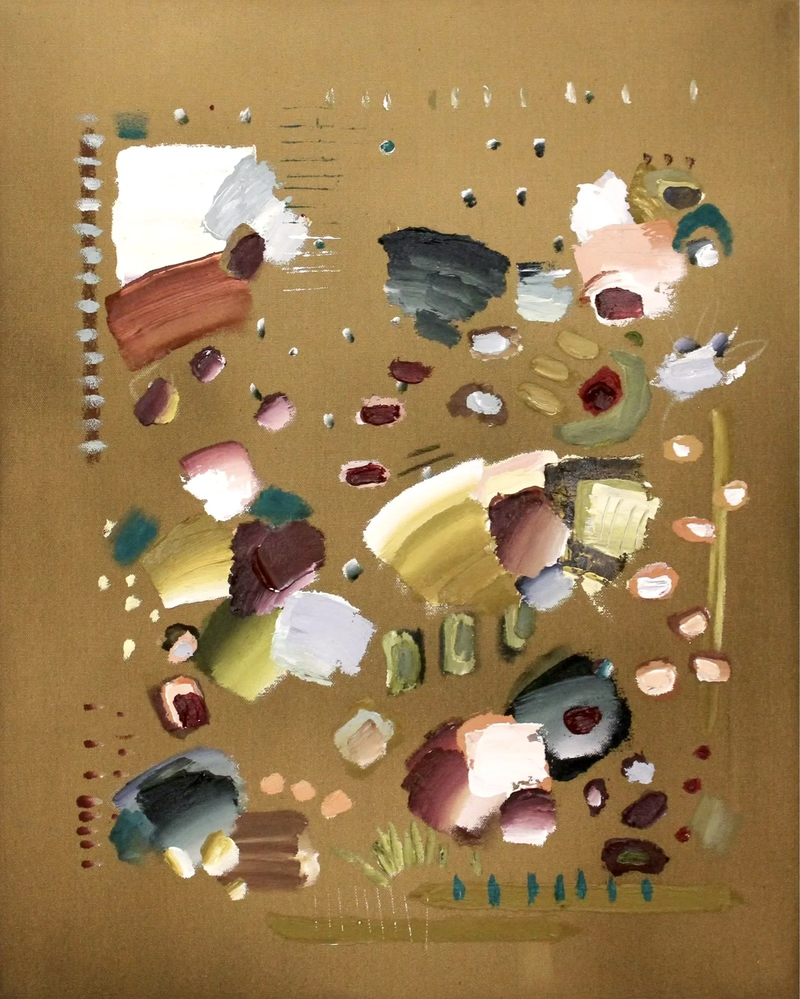 MERIGOLD, 16x20 inches, acrylic and pastel on canvas