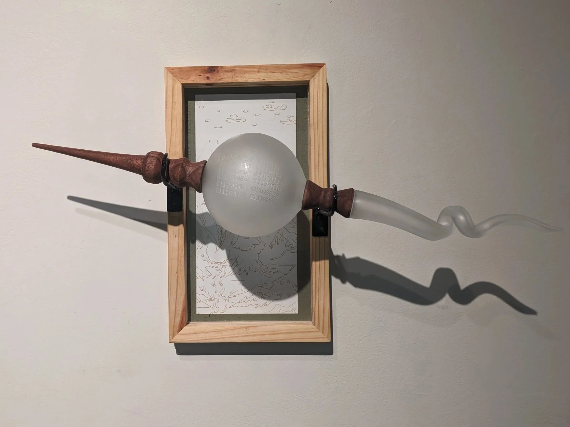Binary Junction 1 | Glass, Wood, Mat Board, and Steel | 2024