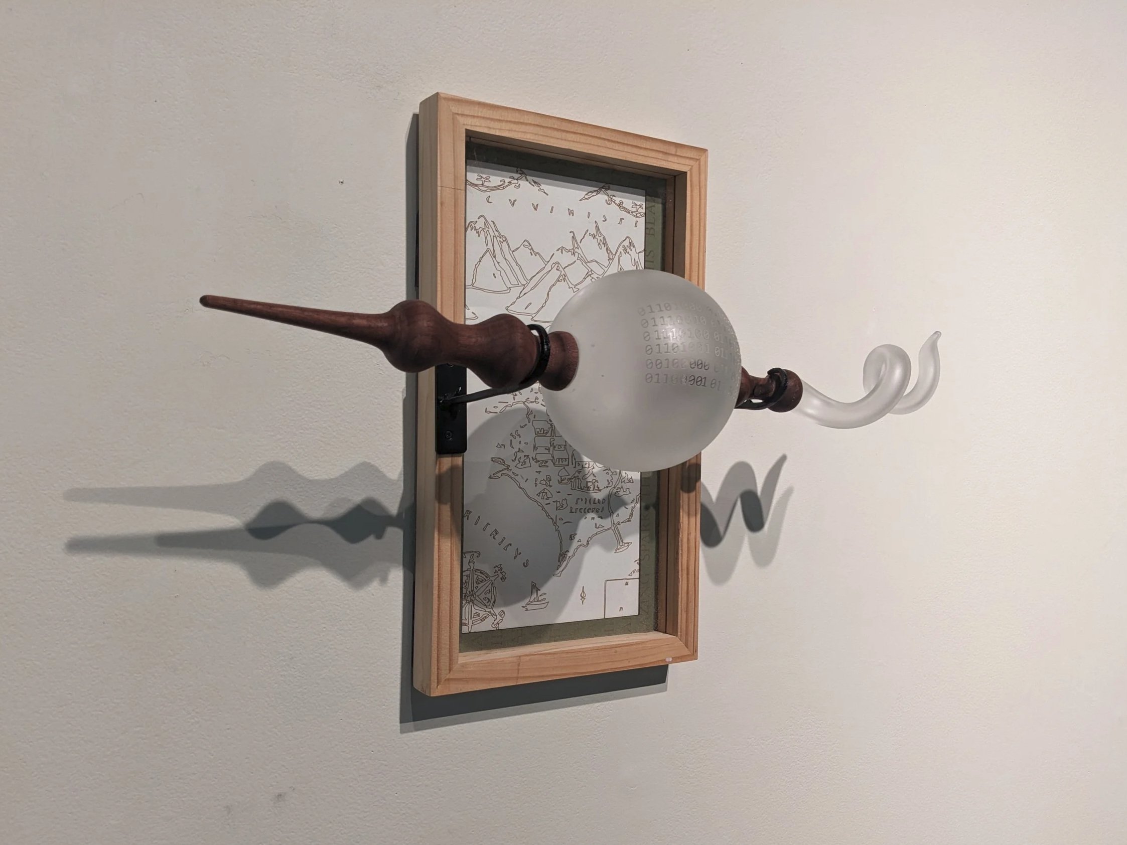 Binary Junction 2 | Glass, Wood, Mat Board, and Steel | 2024