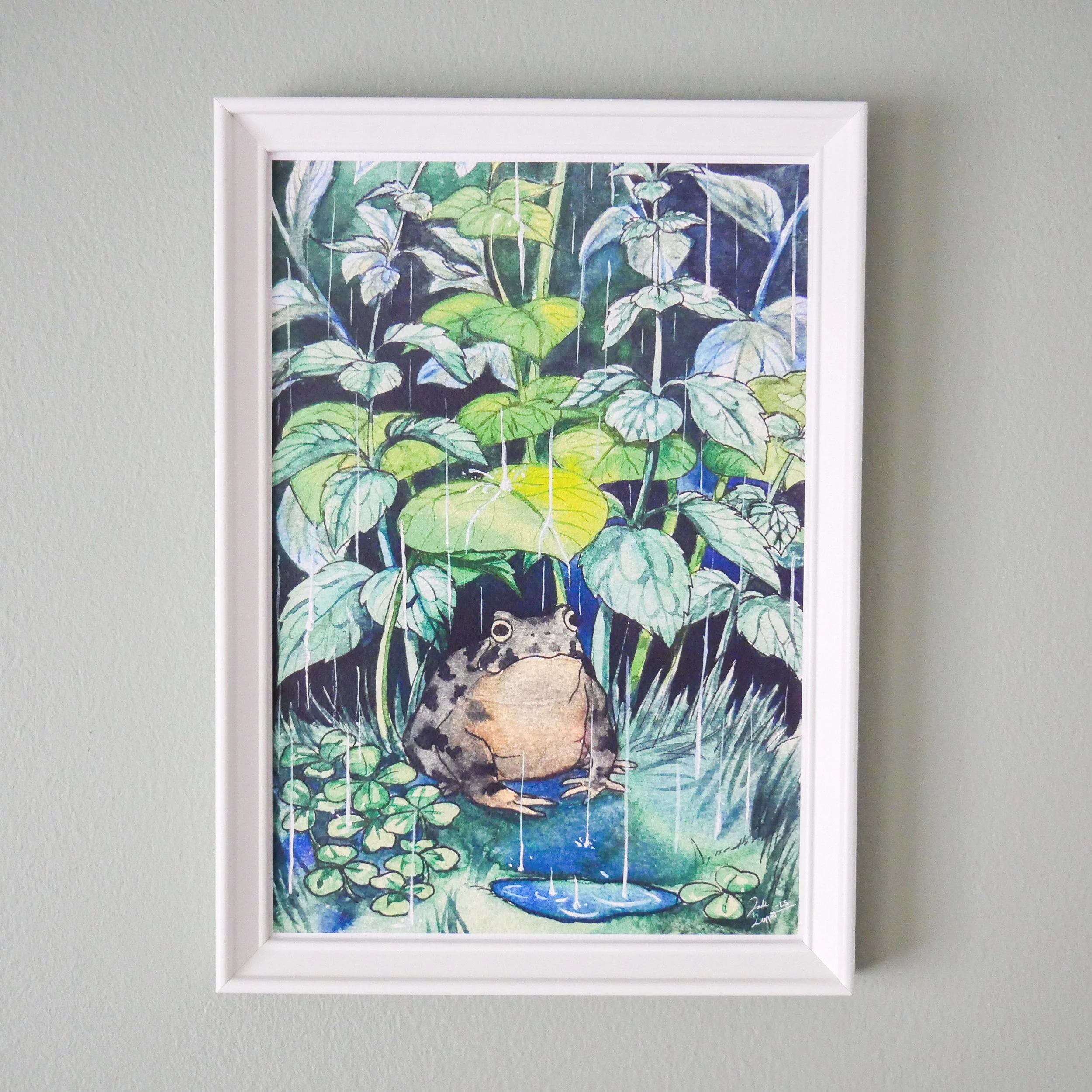 "Toad in the Rain" art print