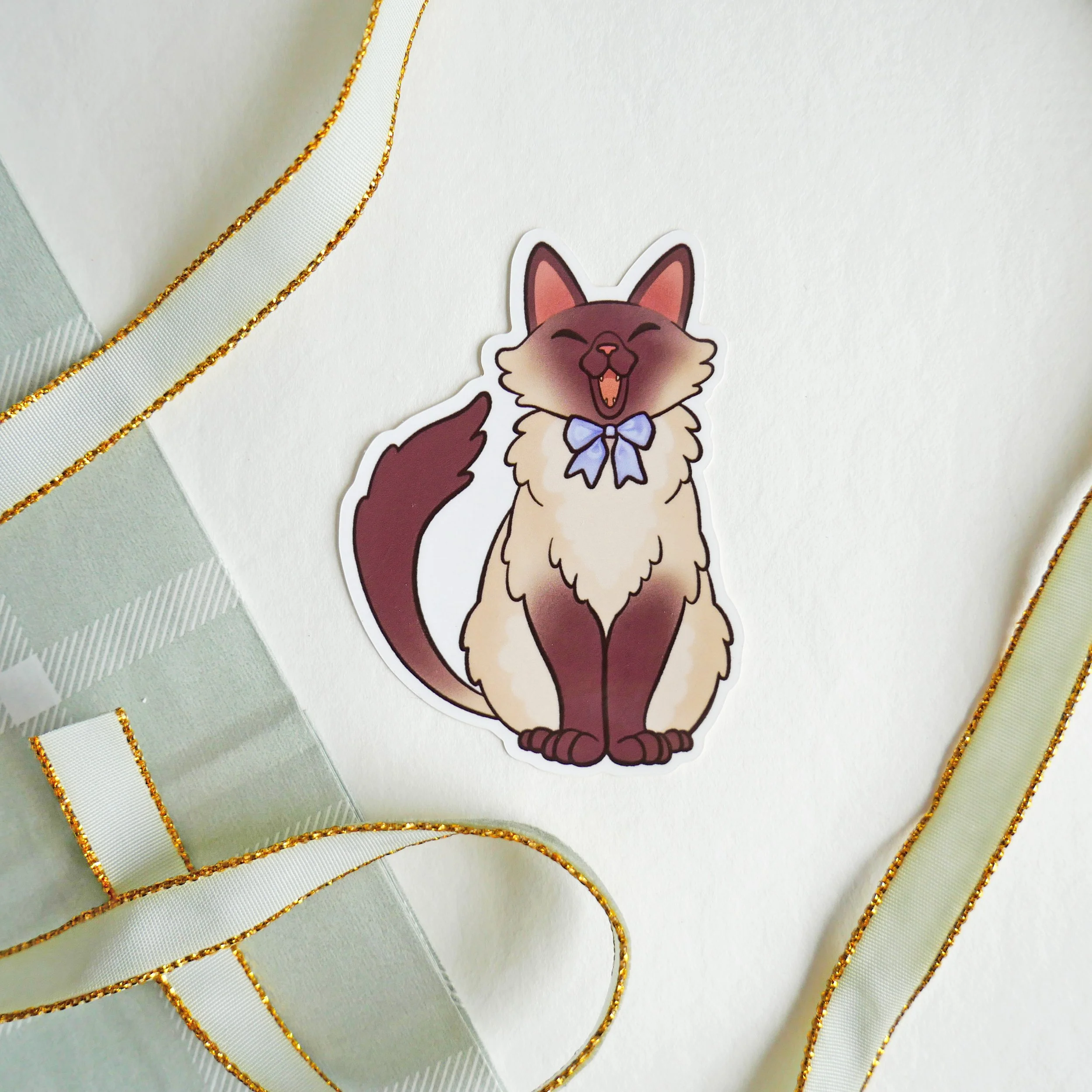 "Bowtie Cat" sticker