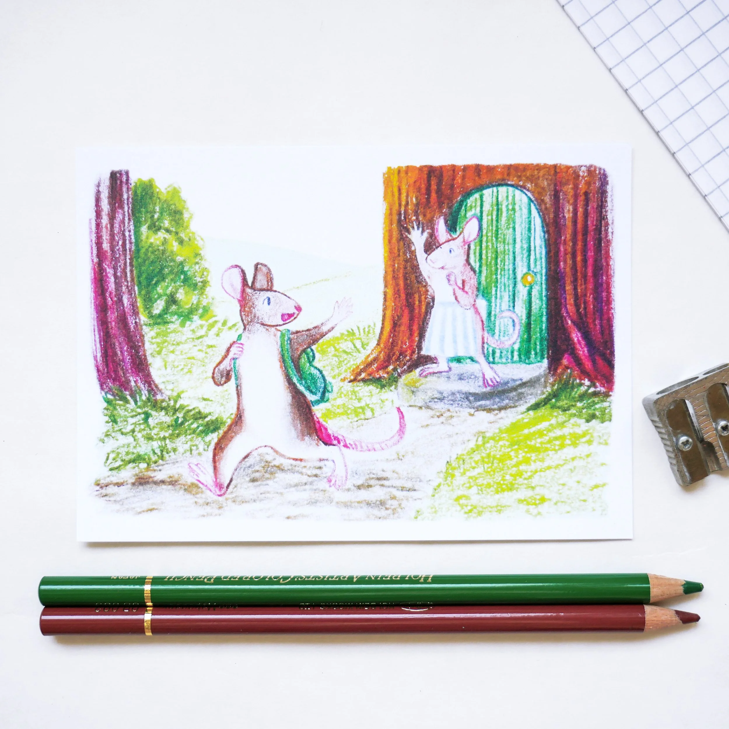 "Adventure Mouse" postcard