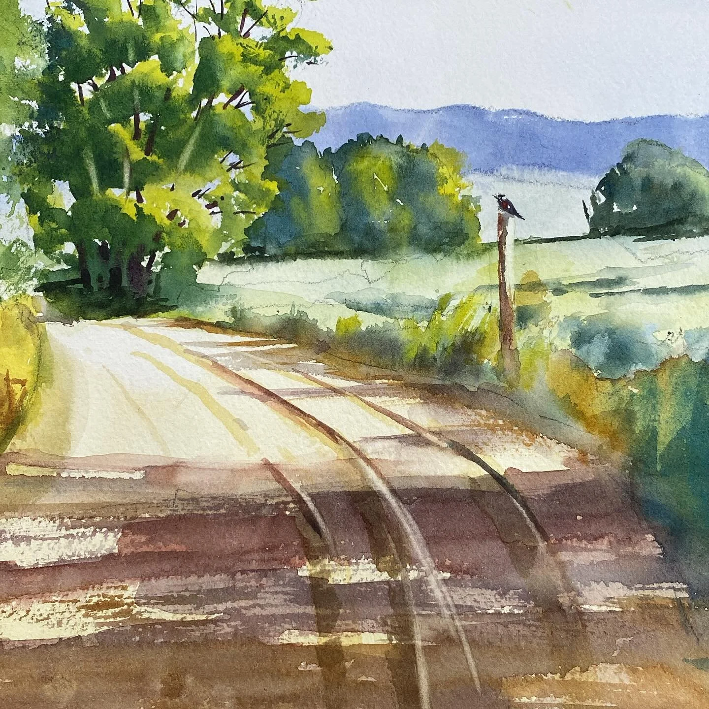 All roads lead to summer! #tonyconnerart #tonyconner #watercolor #watercolorpainting #landscapeart #landscape