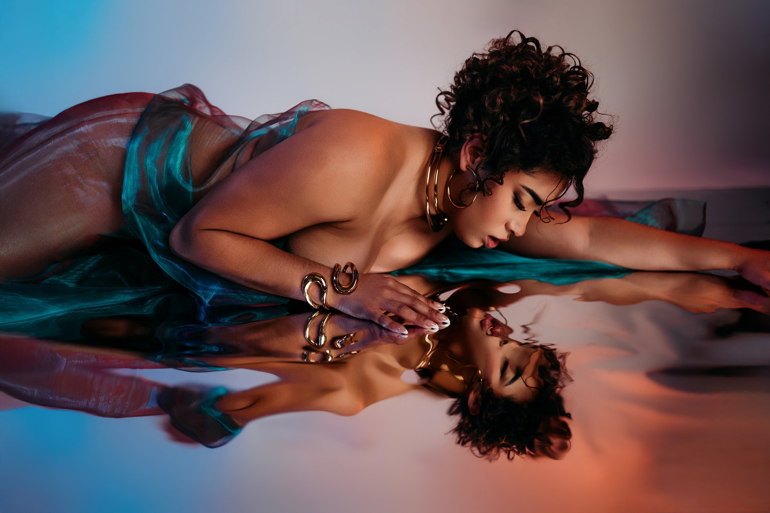 Artistic boudoir portrait session in Spokane WA