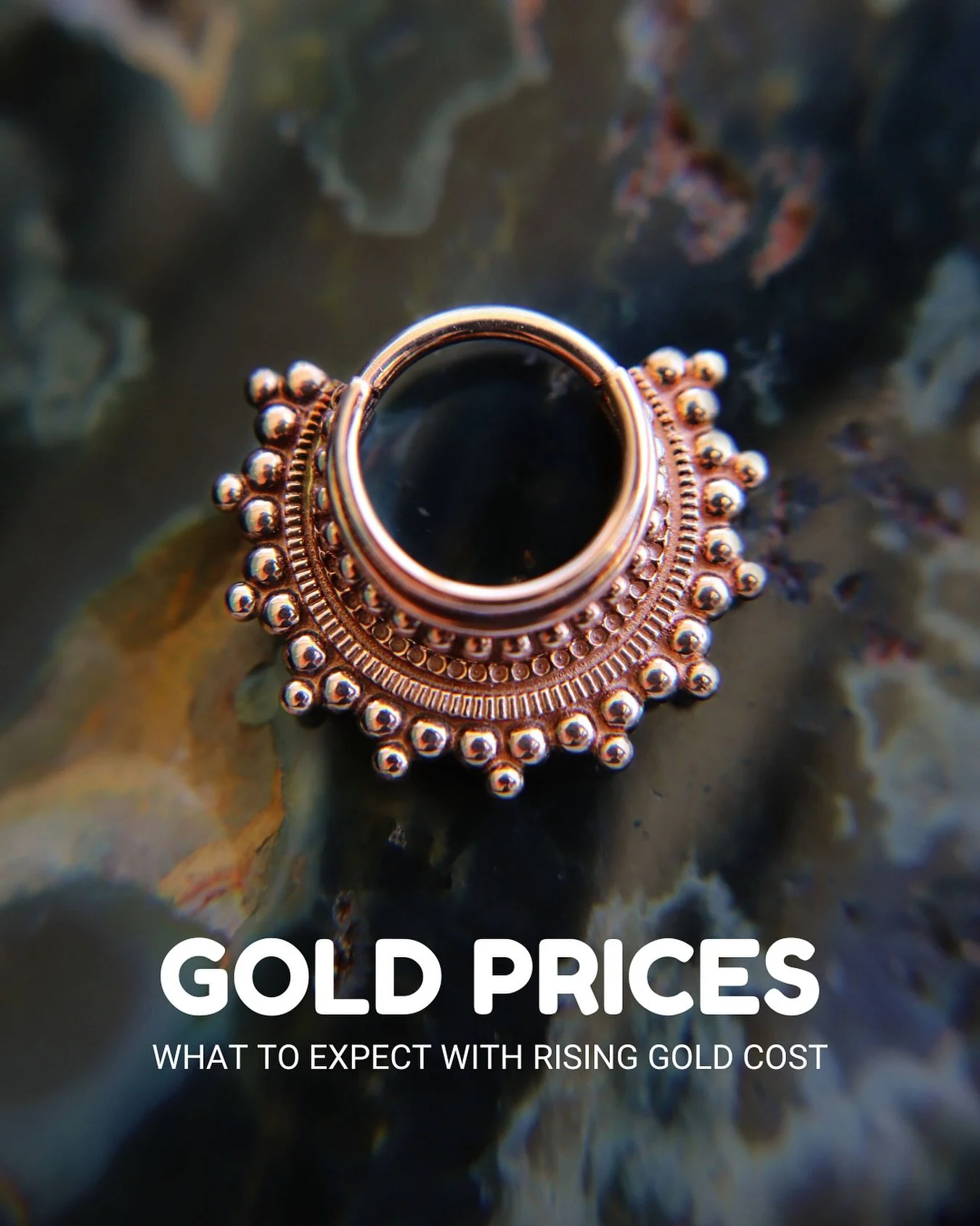 Hey gold enthusiasts! At HPC, we're passionate about gold, and we know you are too. But let's get real - gold prices have skyrocketed to $4240 an ounce, a whopping 46% increase from last year. 

So, what's the impact on body jewelry? Prices are going
