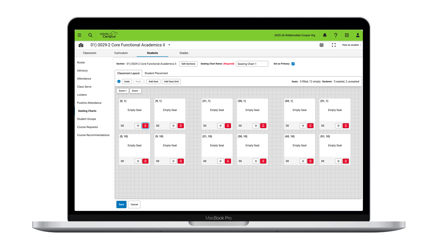 Seating Chart Usability Testing
