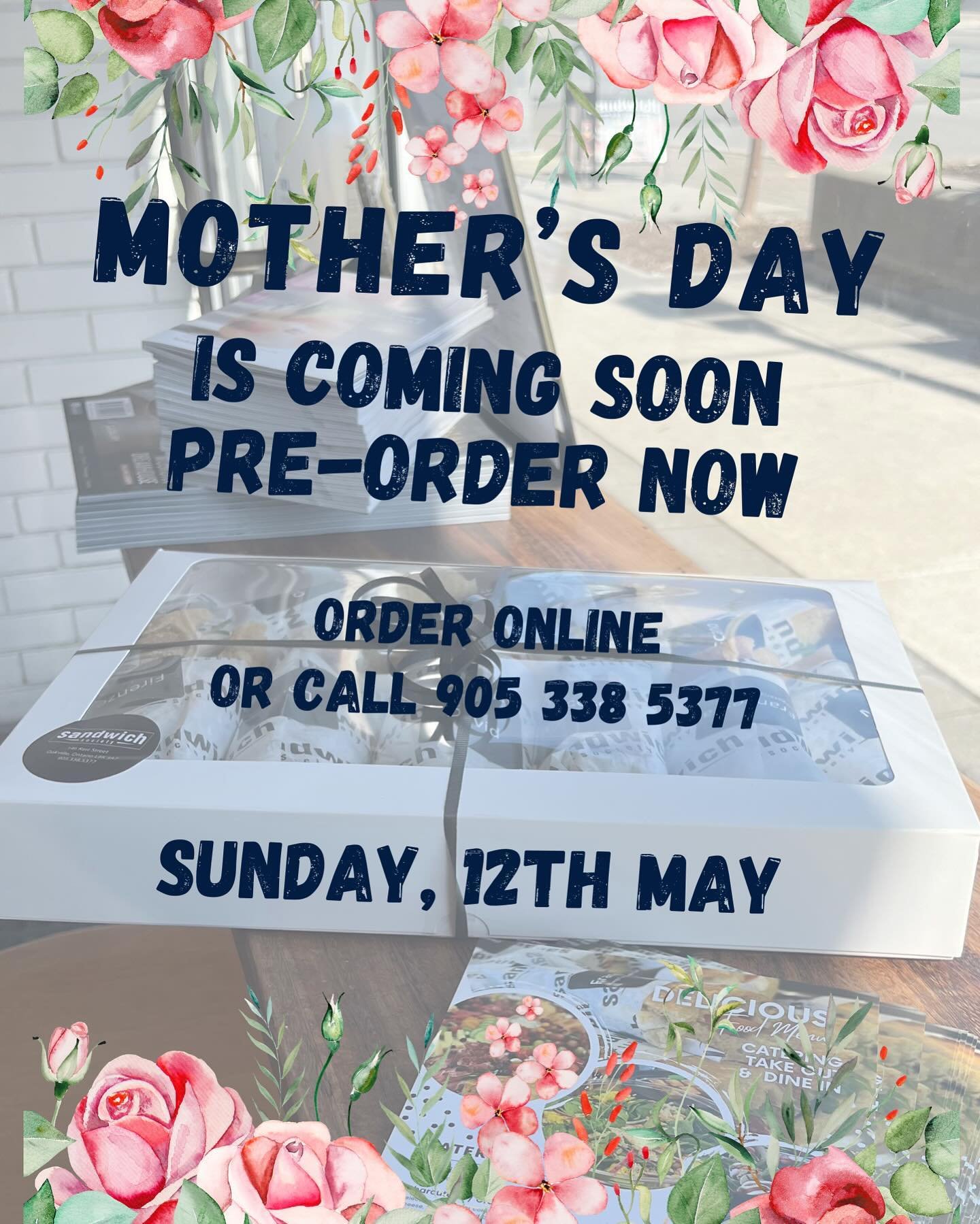 🌹 Mother&rsquo;s Day is coming soon 🌹 
We&rsquo;re already super excited &amp; highly recommend to #pre-order your favorite menu items early! What are you thinking of ordering?

💻 Order Online via www.sandwichsociety.ca

📞Call us to inquire @ 905