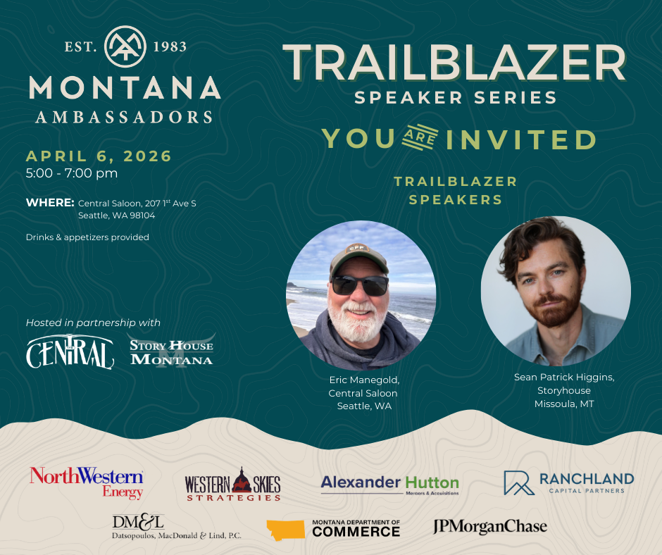 Seattle Trailblazer Series – Story House Montana at The Central Saloon