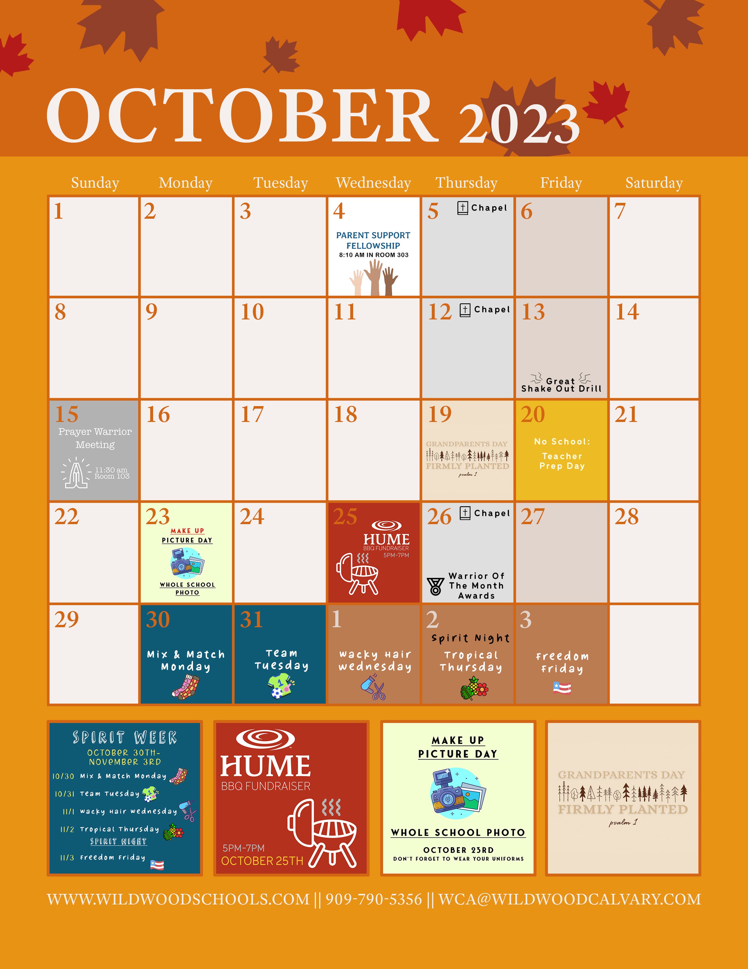 Calendars — Wildwood Christian Academy