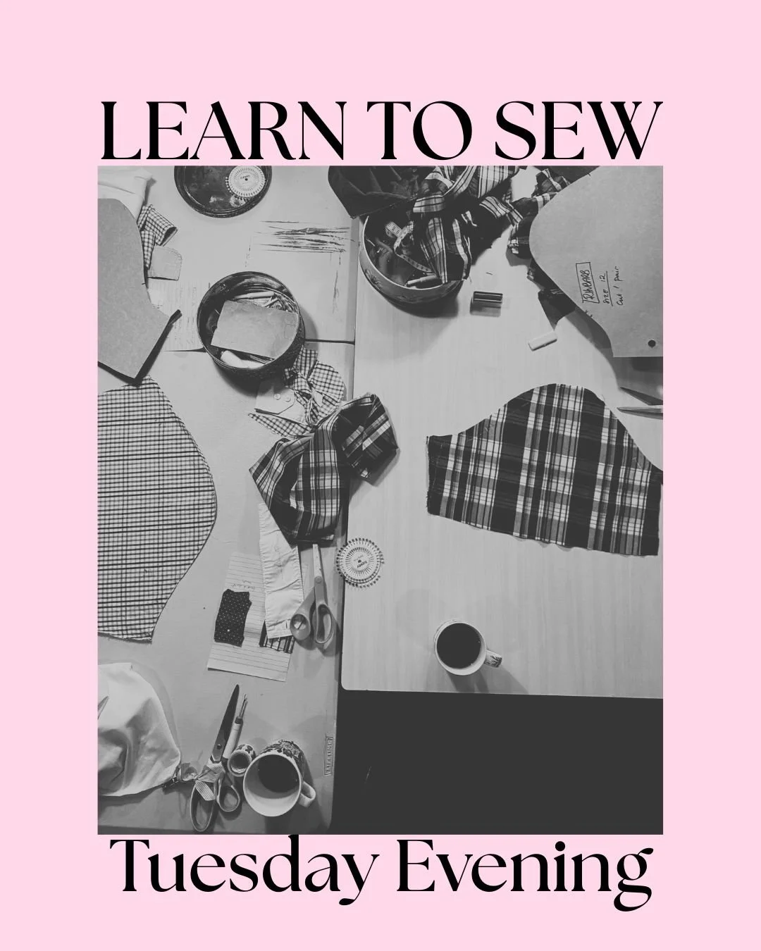 Tuesday Evening - 6 Week Sewing School - Starts October 20