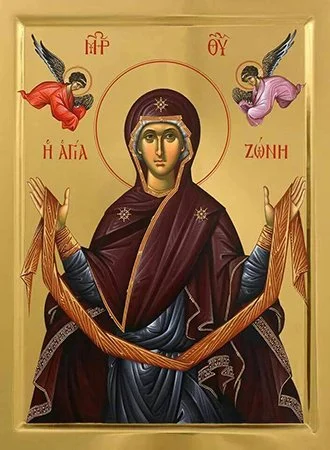 The Placing of the Honorable Sash of the Most Holy Theotokos