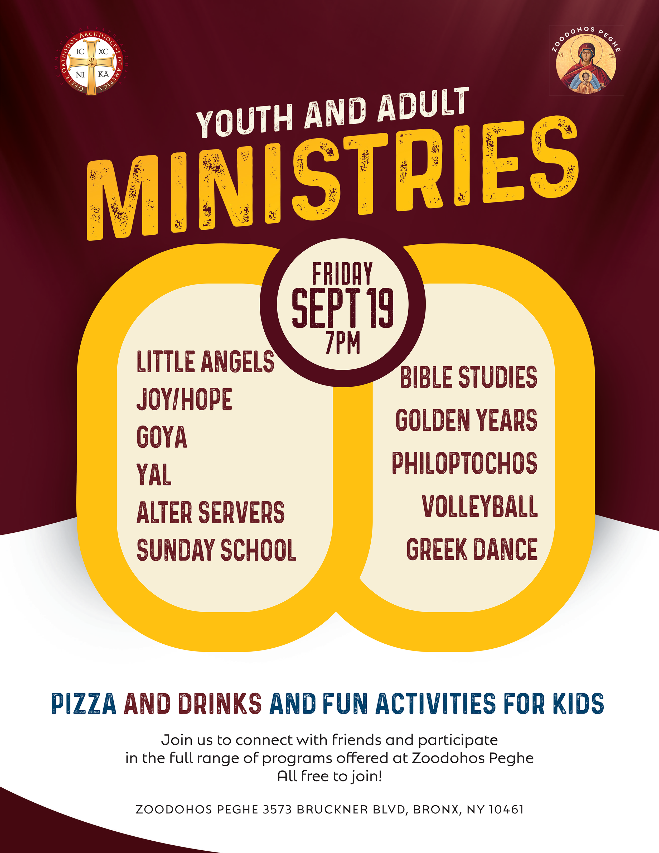 Youth & Adult Ministry Welcome Back