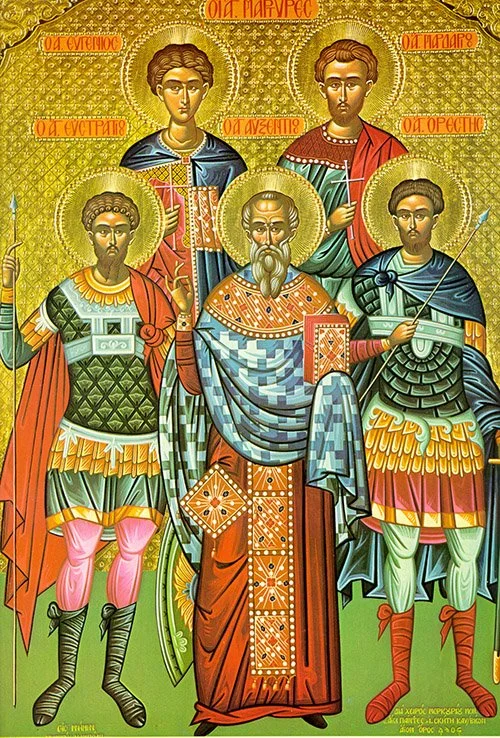 Martyrs Eustratius, Auxentius, Eugene, Mardarius and Orestes