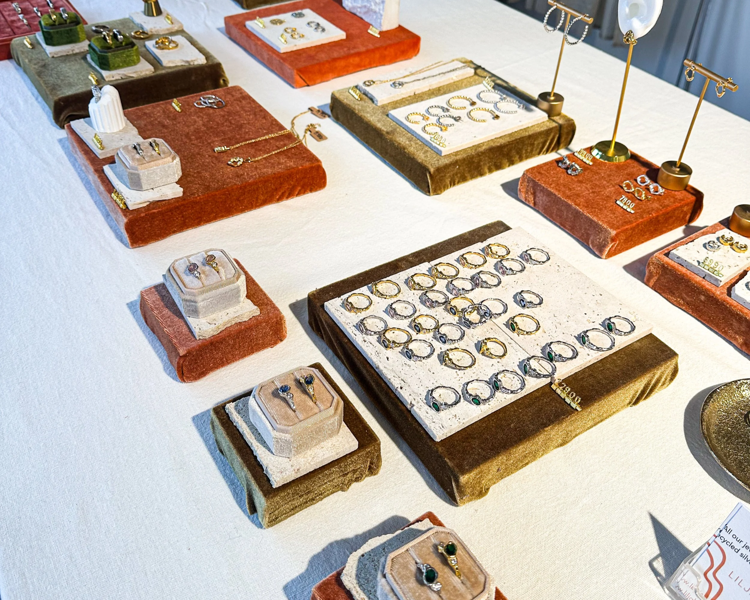 Jewelry selection at Lilja Bjork Jewelry