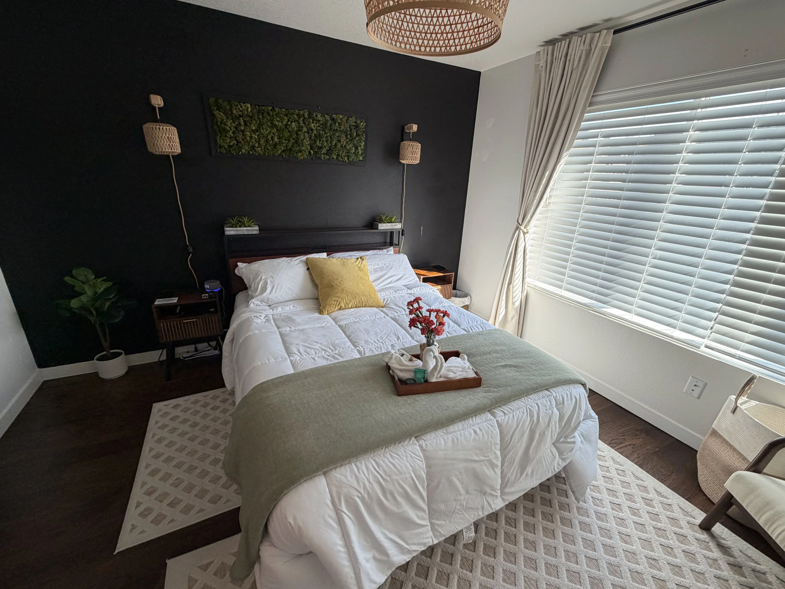 Bedroom at Zen Fir Retreat in Troutdale