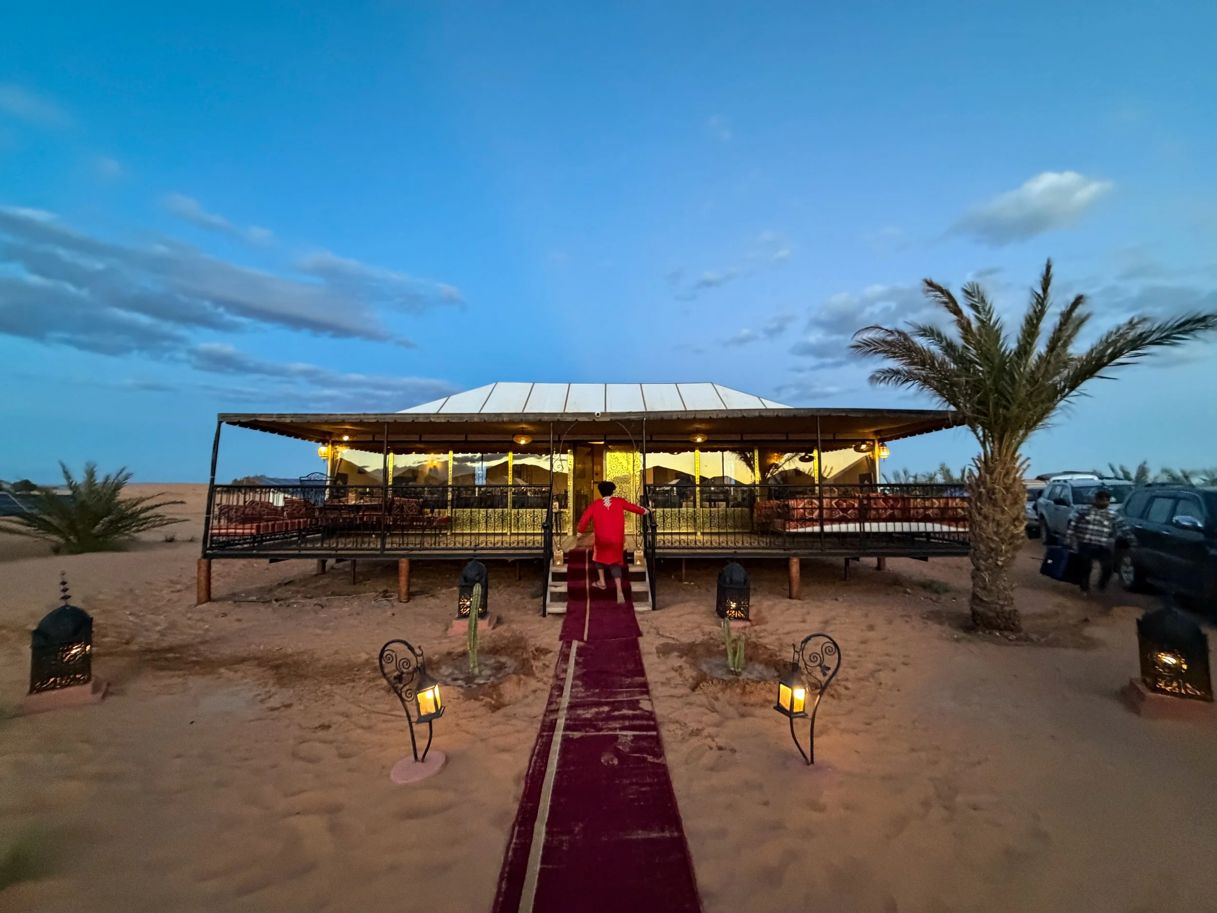 Dining lodge at Tiziri Camp in the Sahara Desert