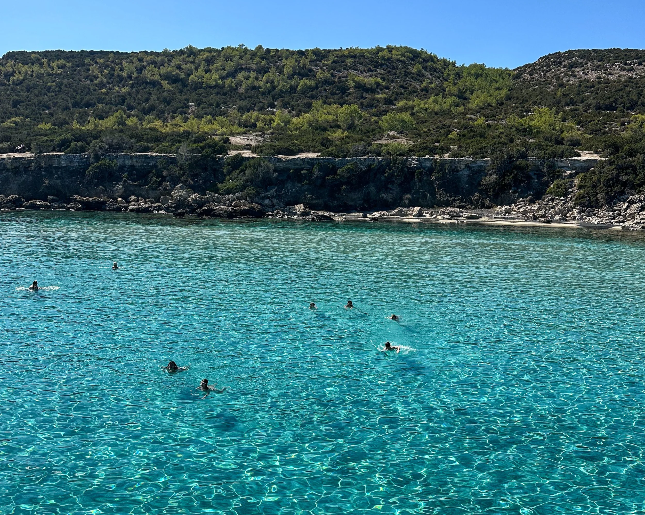 Swimming at the Blue Lagoon in Cyprus
