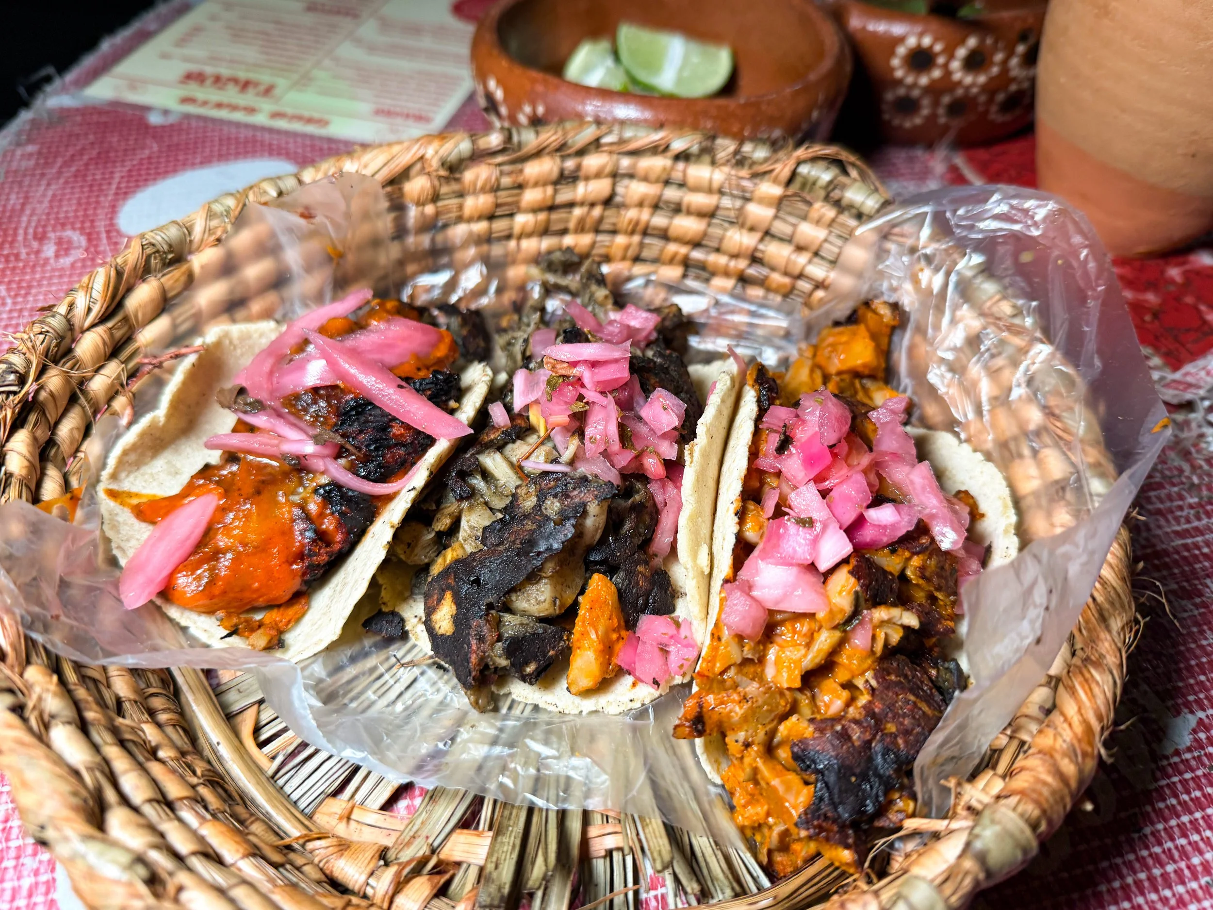 Vegan tacos in Mexico City