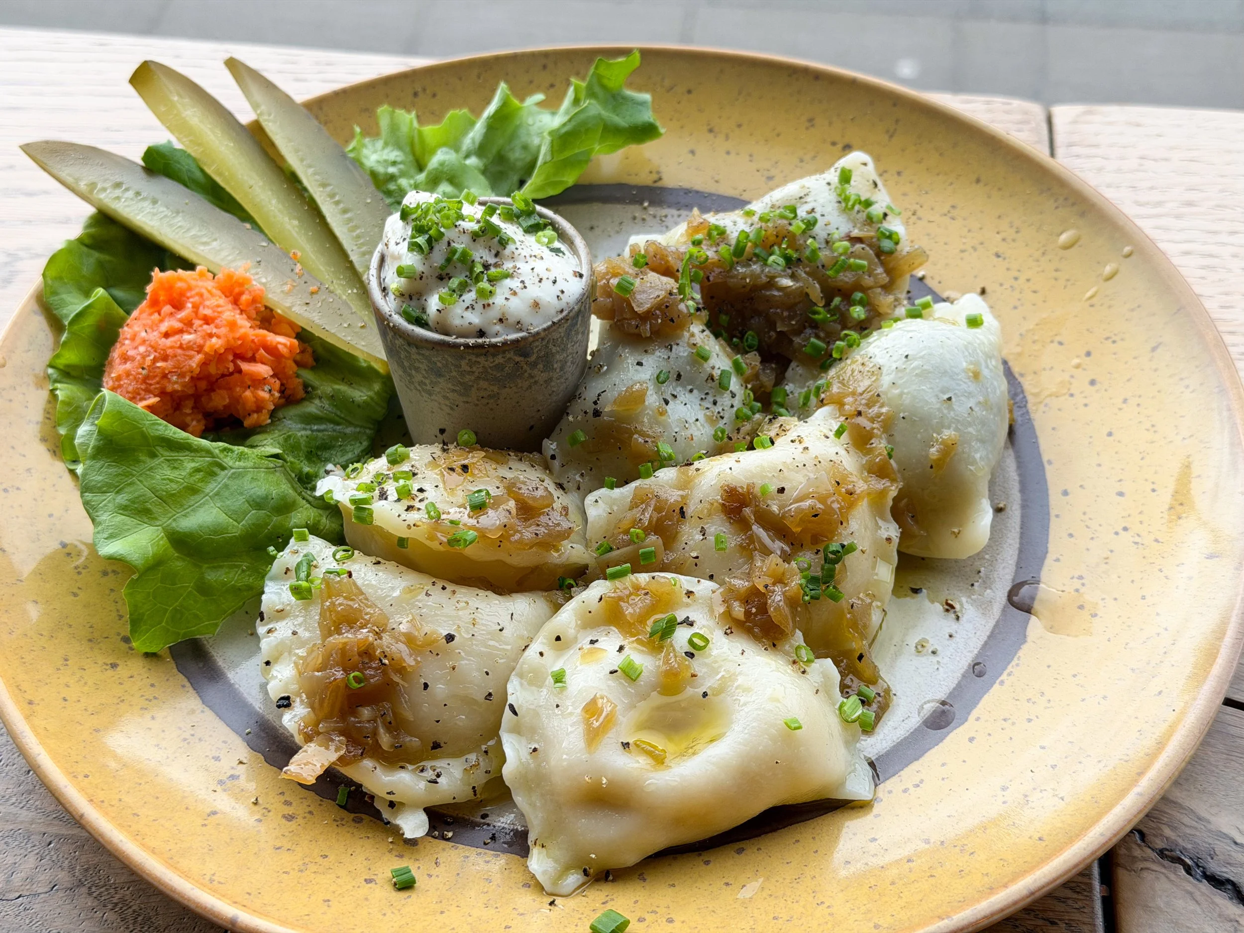 Vegan pierogis at Kemuri Reykjavik