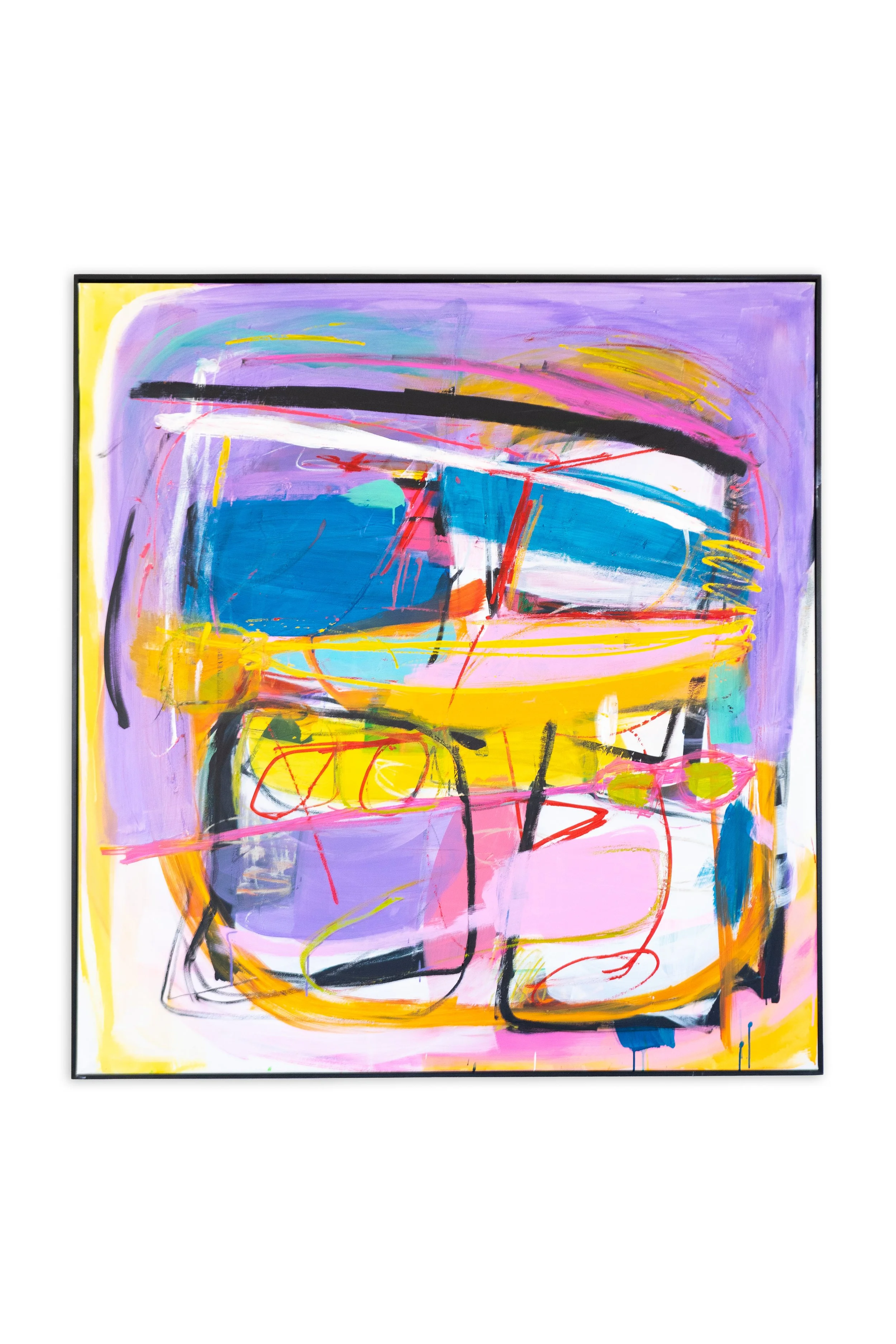 Tiger, 2025, oil, acrylic and oilstick on canvas, 155x150 cm