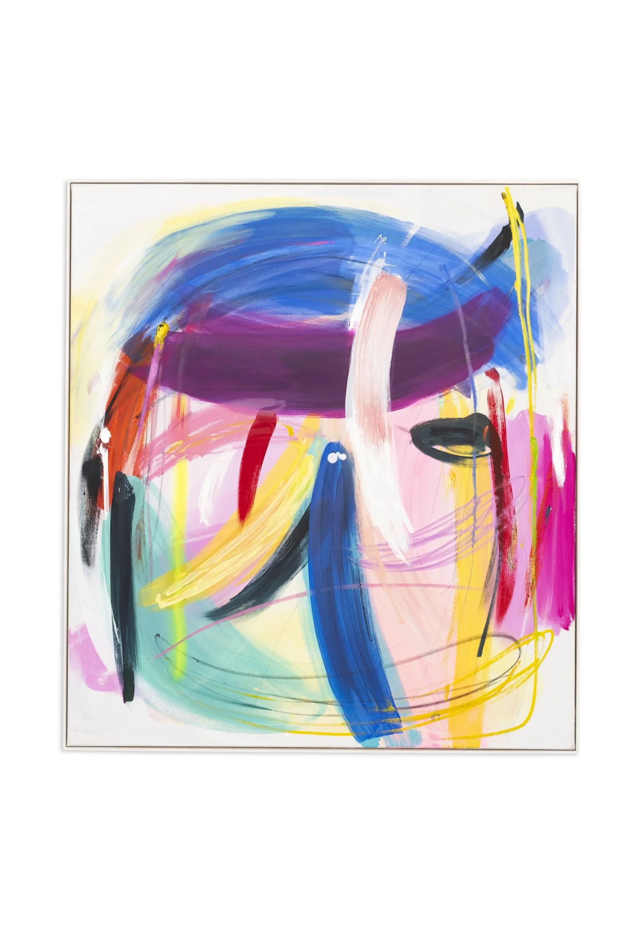 Joy, 2025, 
oil, acrylic and oil-stick on canvas, 100×90 cm