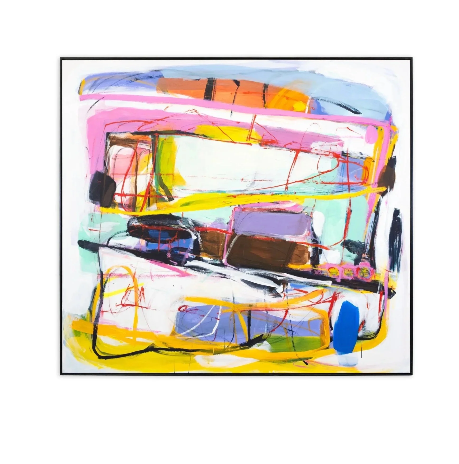 Be the big bad Wolf, 2025, oil, acrylic and oilstick on canvas, 200×180 cm