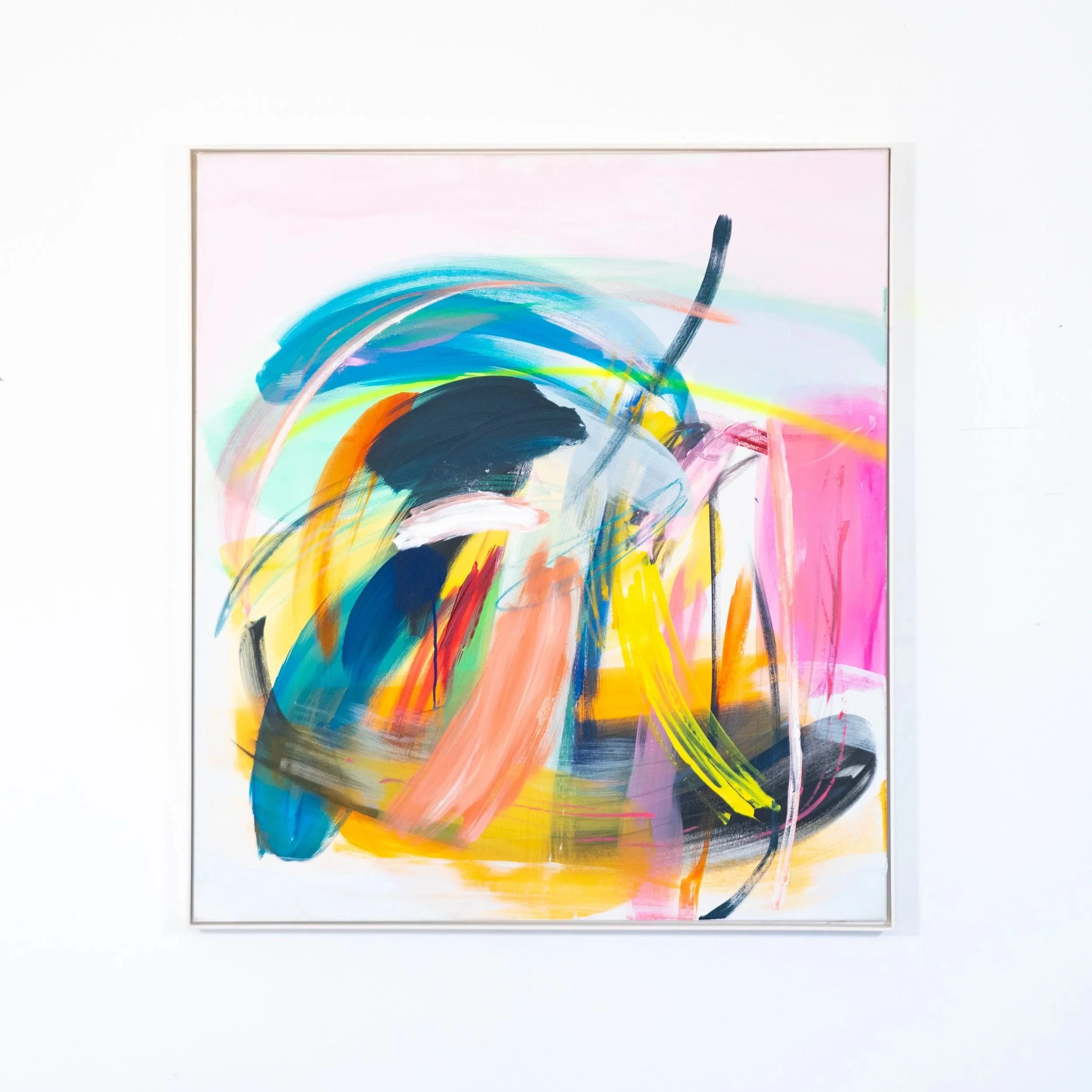 Painted Scent, 2025, 
oil, acrylic and oil-stick on canvas, 100×90 cm
