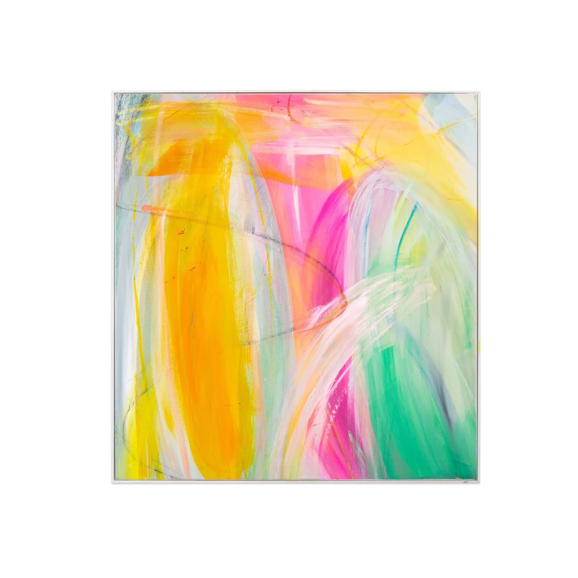 Heart of Glass, 2026, 
oil, acrylic and oil-stick on canvas, 80×90 cm