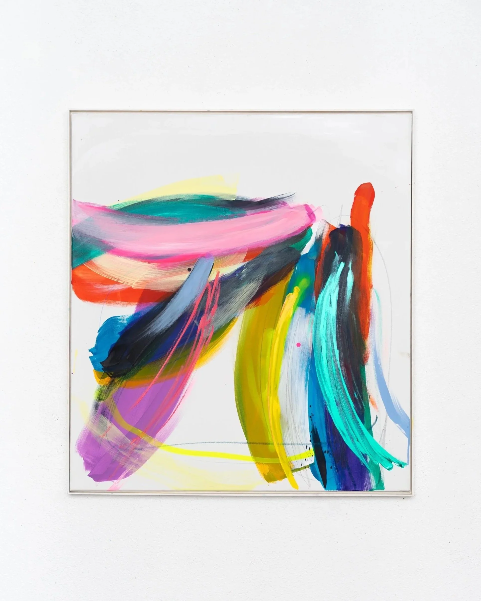 Pinguin, 2026, 
oil, acrylic and oil-stick on canvas, 100×90 cm