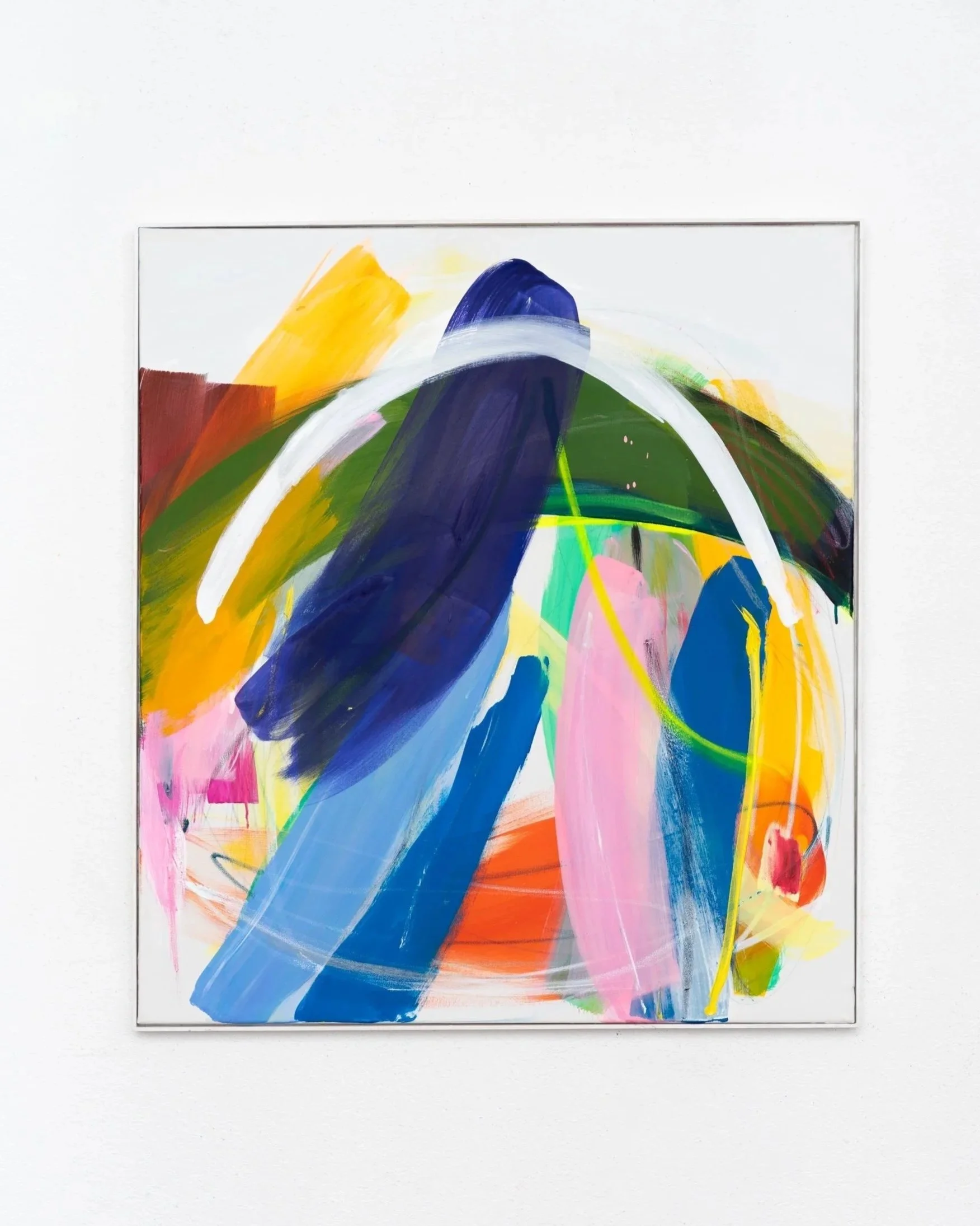 Pinguin, 2026, 
oil, acrylic and oil-stick on canvas, 100×90 cm