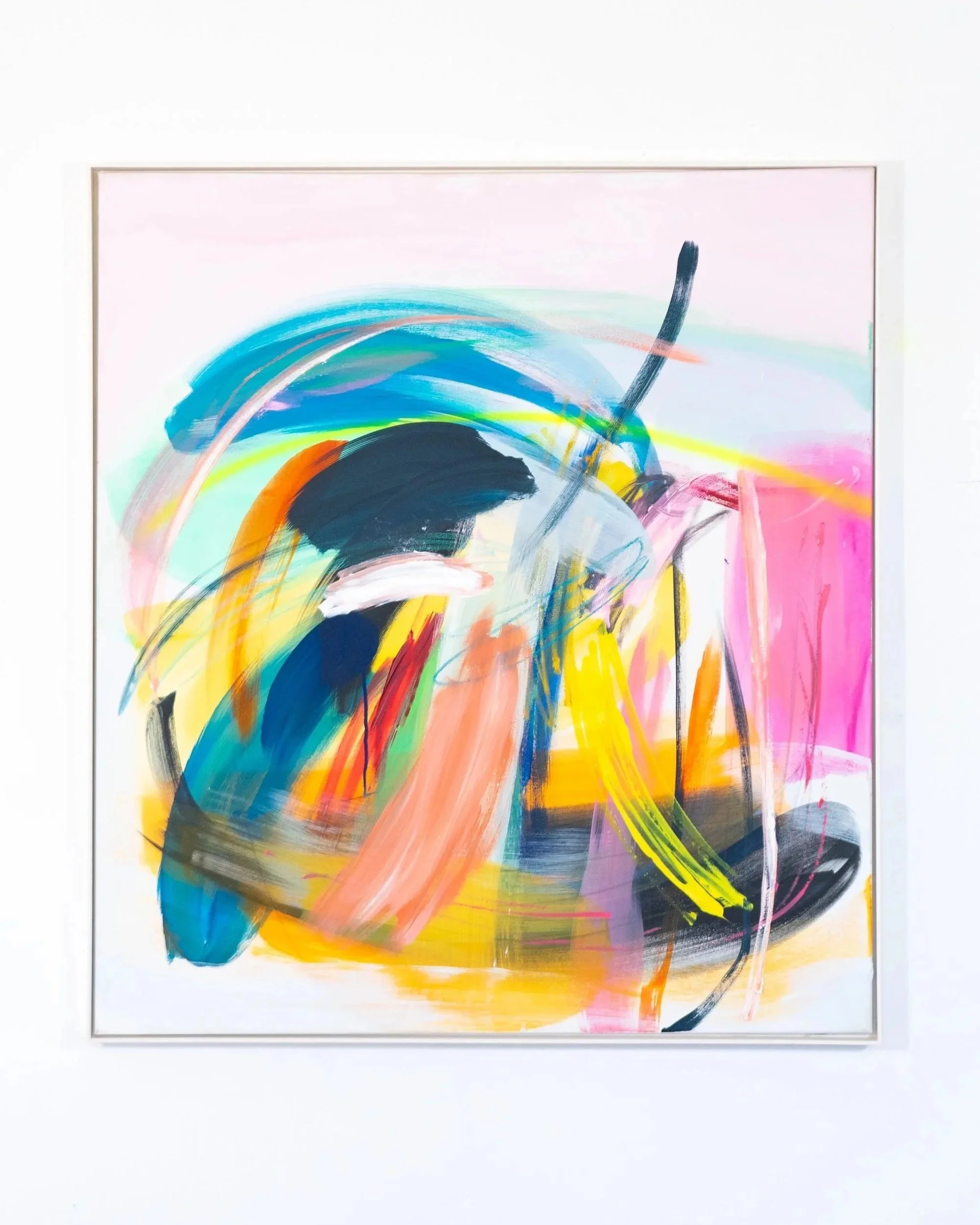 Painted Scent, 2025, 
oil, acrylic and oil-stick on canvas, 100×90 cm