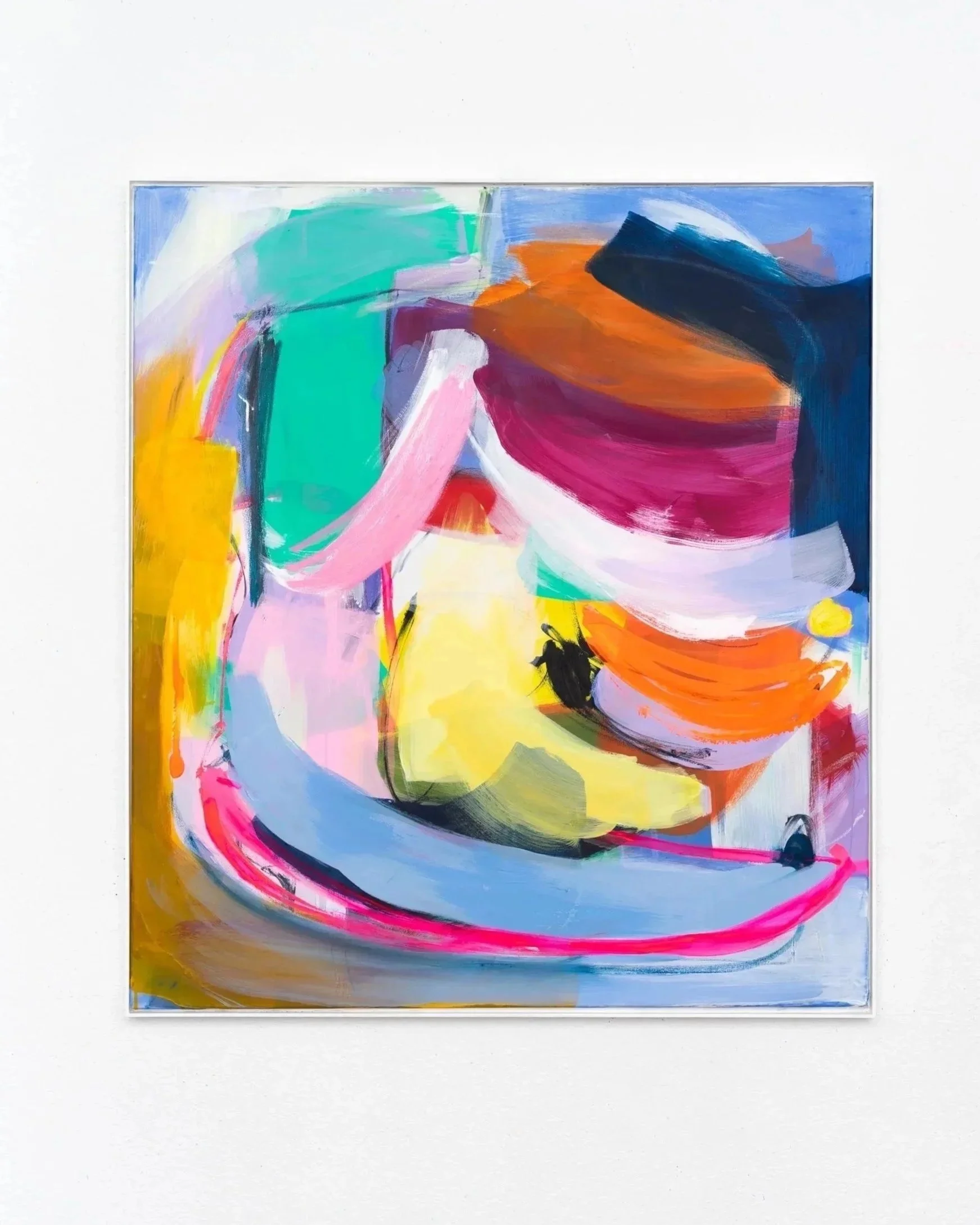 Pinguin, 2026, 
oil, acrylic and oil-stick on canvas, 100×90 cm