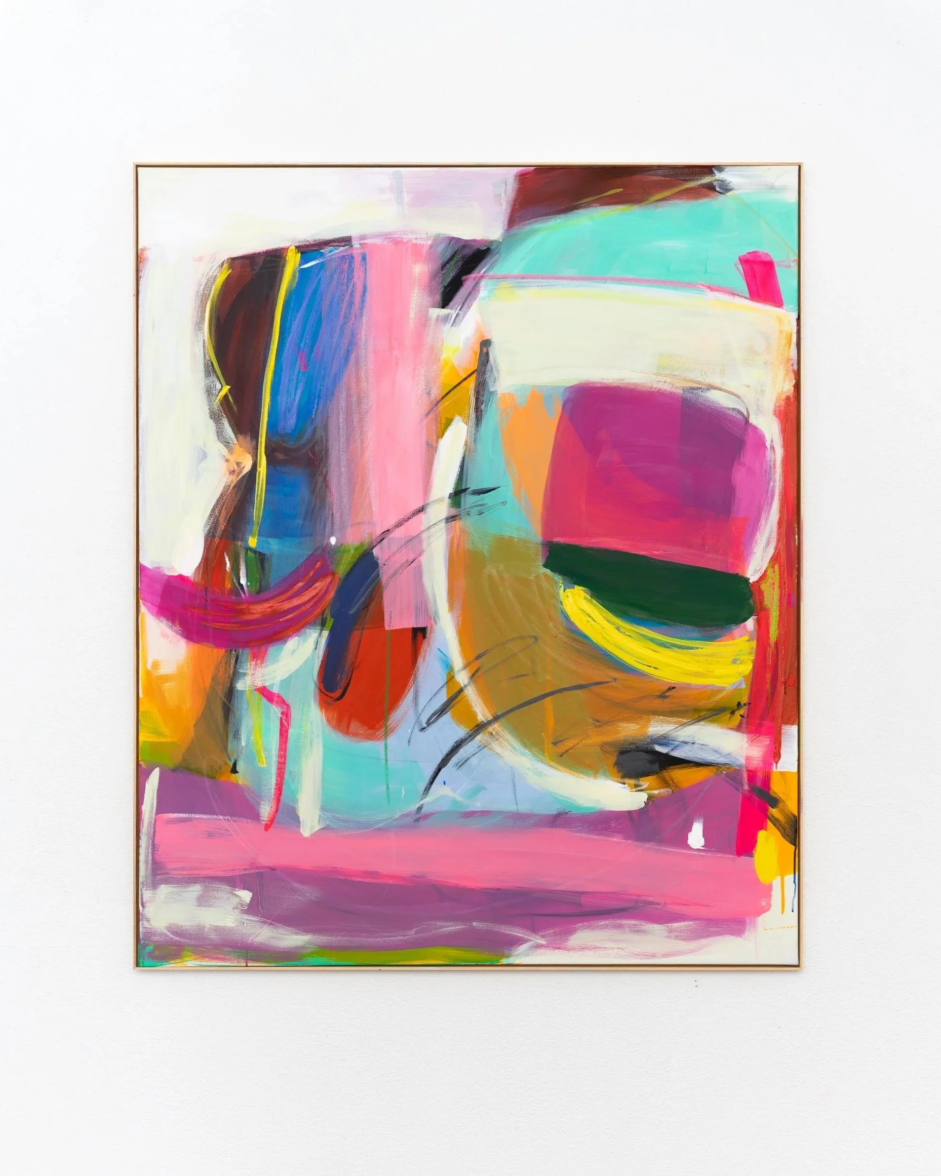 Pinguin, 2026, 
oil, acrylic and oil-stick on canvas, 100×90 cm
