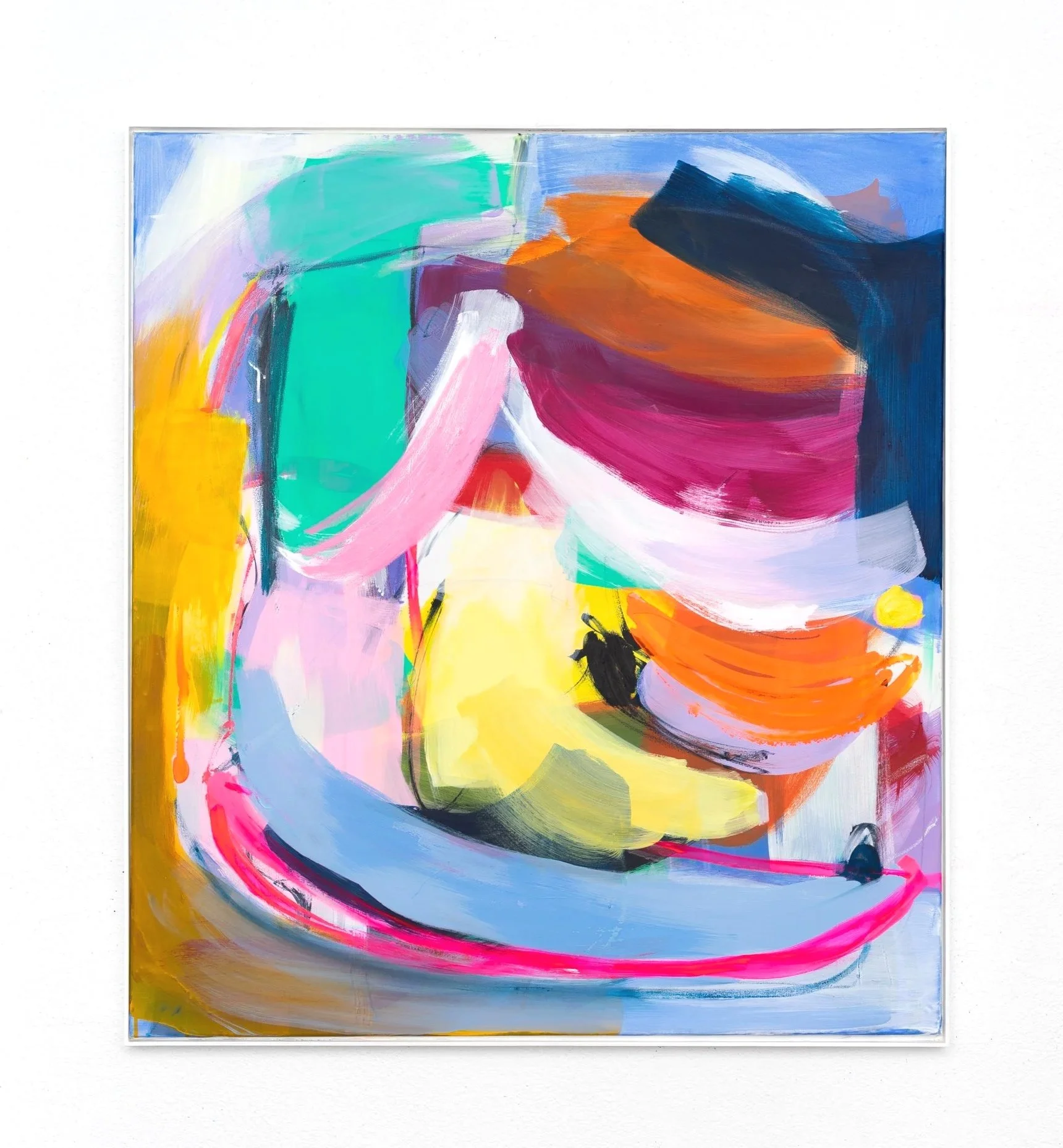 Funkytown, 2026, 
oil, acrylic and oil-stick on canvas, 100 × 90 cm