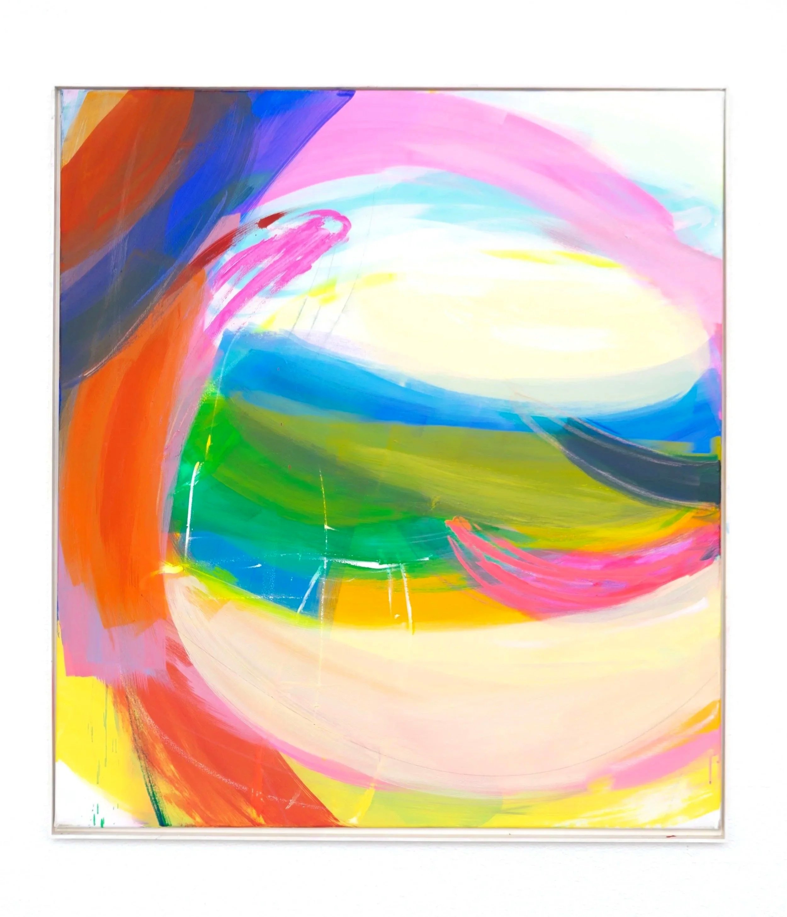 Sin, 2026, 
oil, acrylic and oil-stick on canvas, 100 × 90 cm