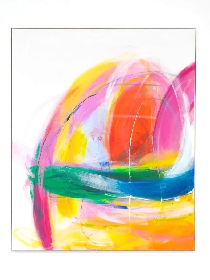 Between goldfish and painting, 2026, 
oil, acrylic and oil-stick on canvas, 140 × 120 cm
