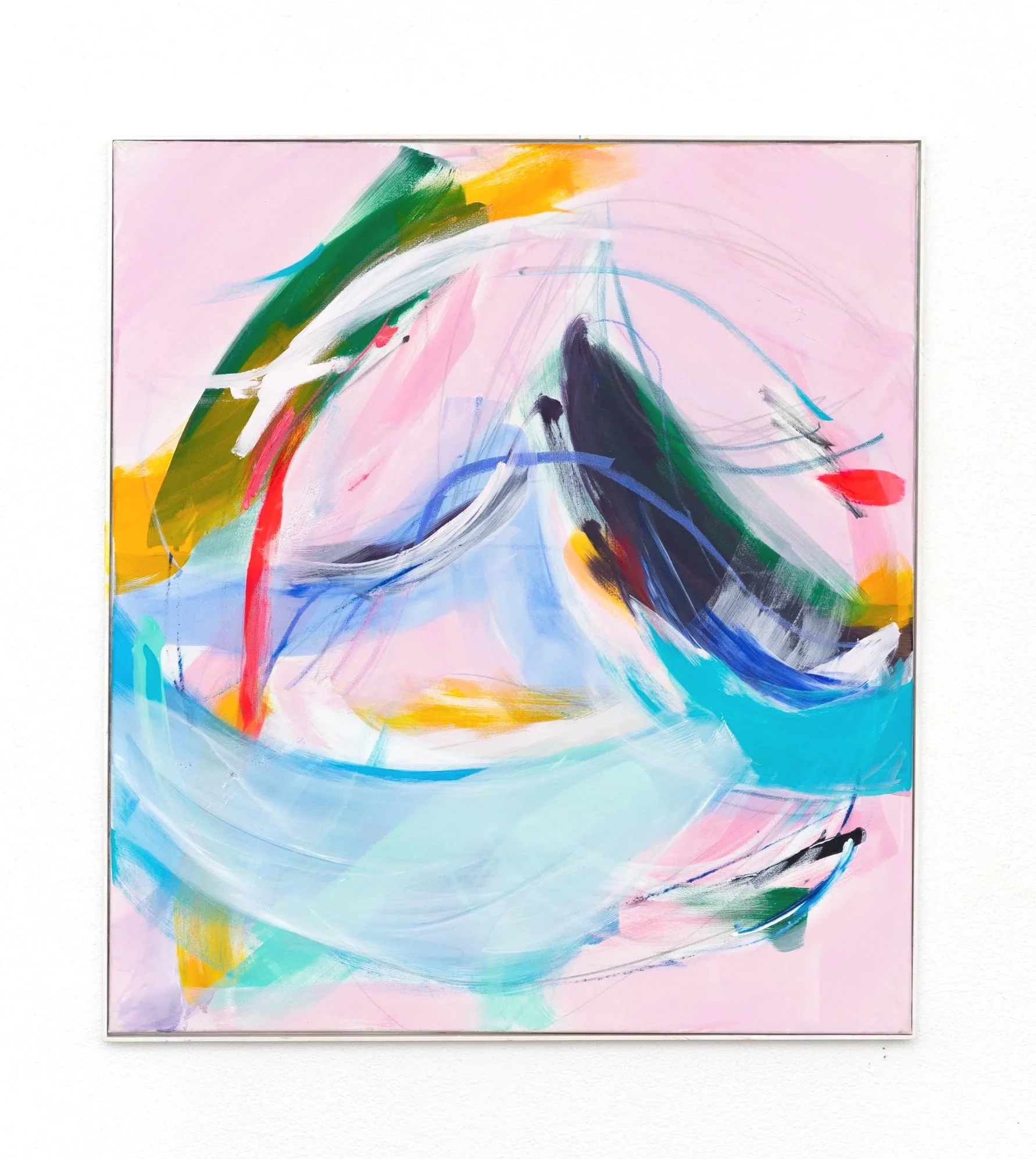 Rosa, 2026, 
oil, acrylic and oil-stick on canvas, 100 × 90 cm