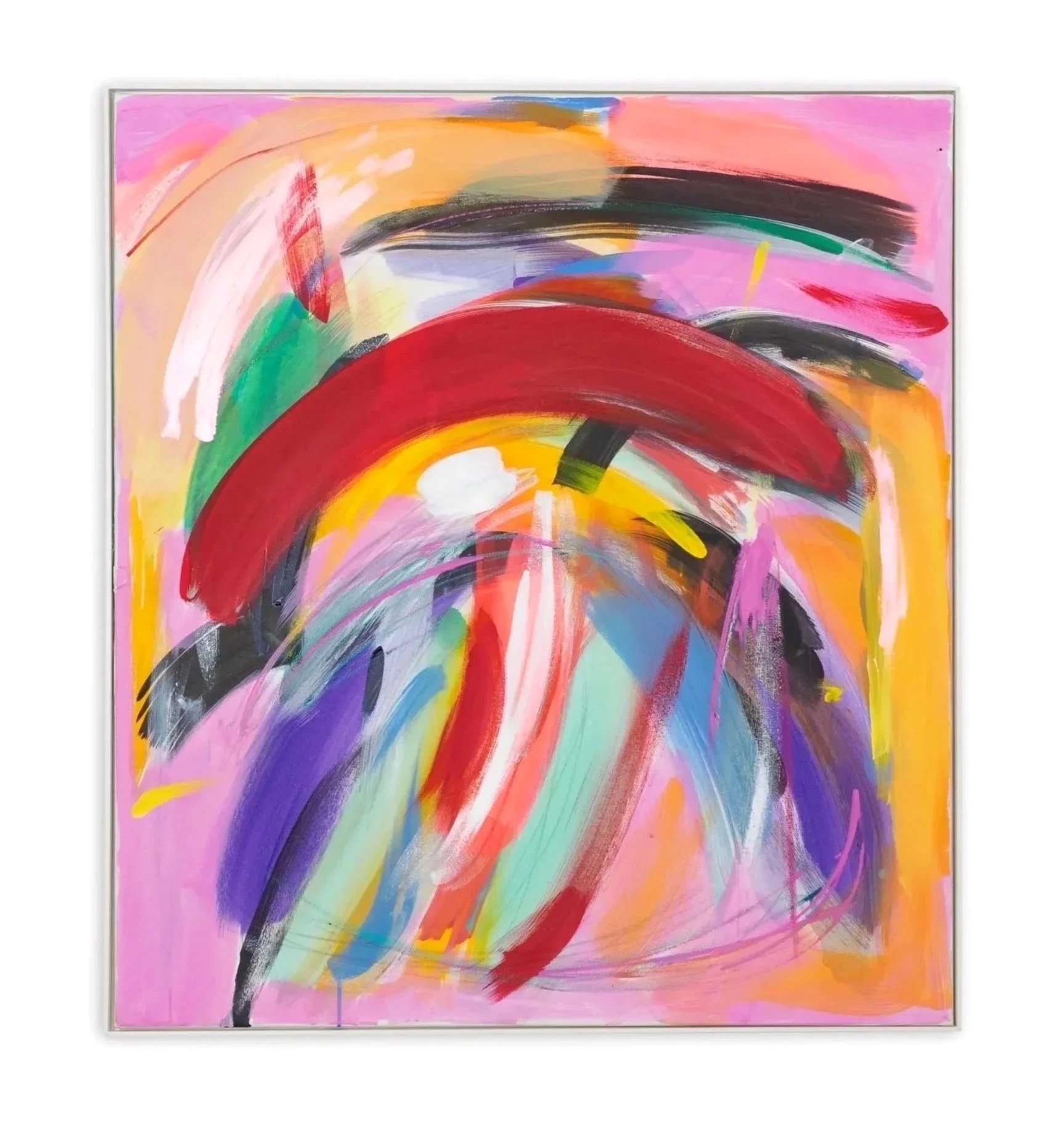 Pink Panther, 2025, oil and acrylic on canvas, 100 x 90 cm
