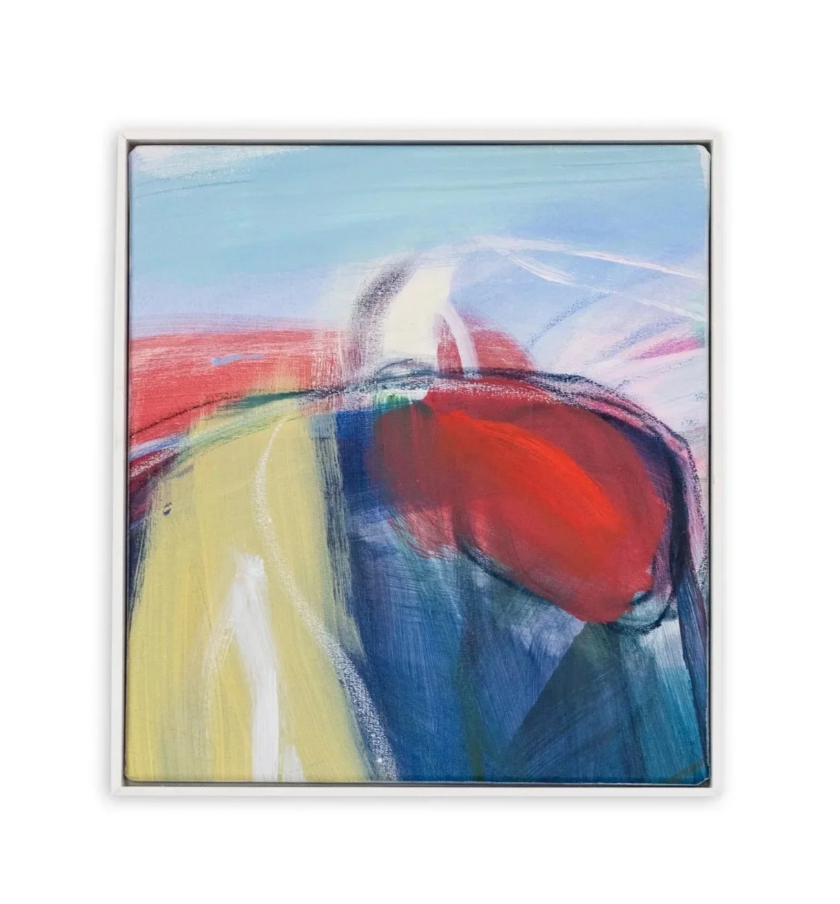 The Top, 2025, oil, acrylic and oil-stick on canvas, 33 x 30 cm 