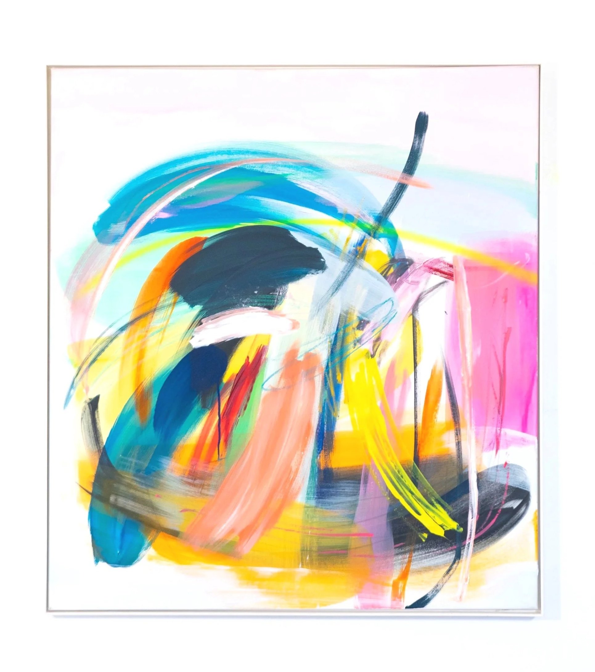 Painted Scent, 2025, 
oil, acrylic and oil-stick on canvas, 100 × 90 cm