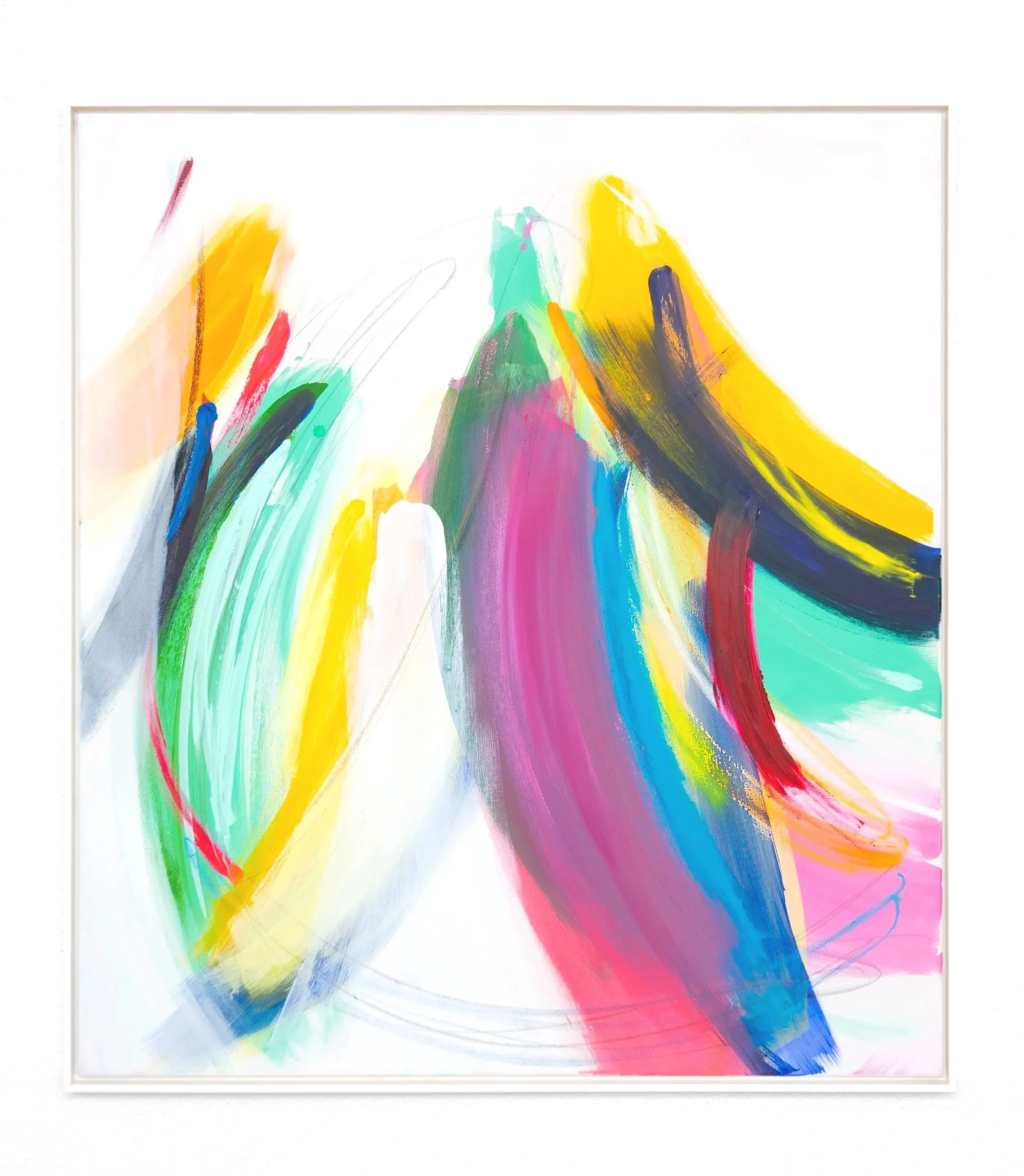 Drunk in Color, 2026, 
oil, acrylic and oil-stick on canvas, 100 × 90 cm