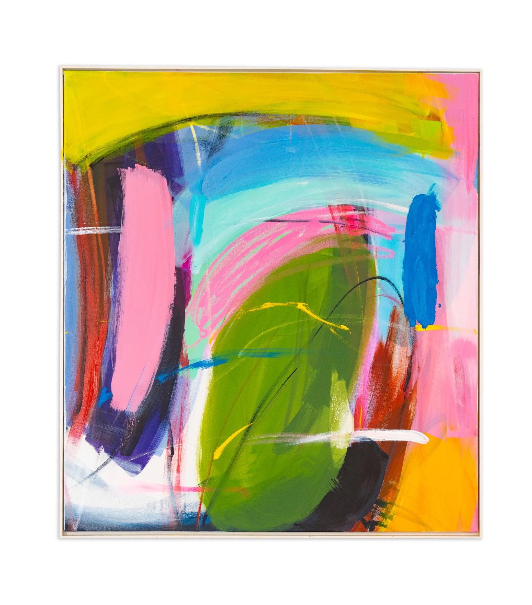 Pinguin, 2026, 
oil, acrylic and oil-stick on canvas, 100 × 90 cm