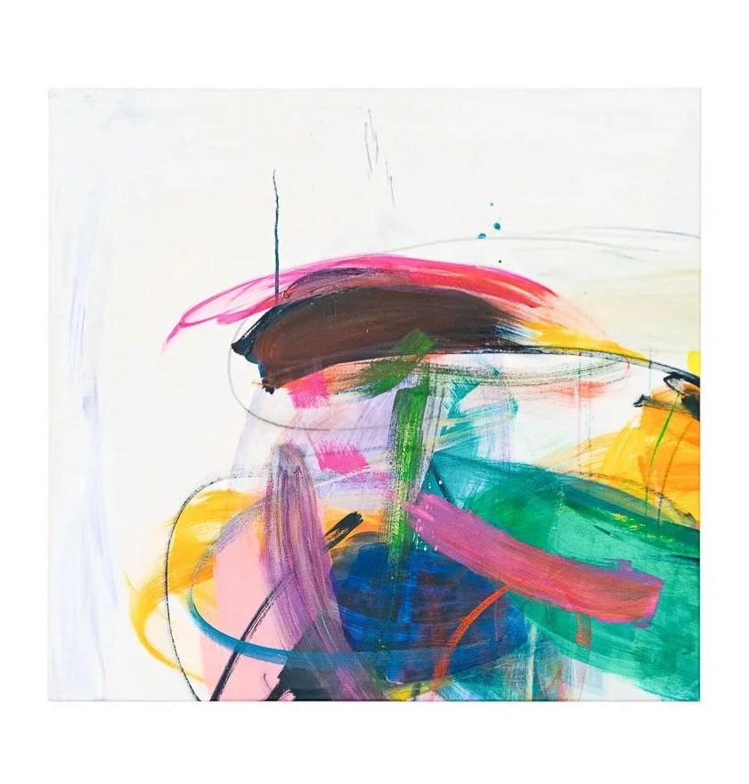 Pinguin, 2026, 
oil, acrylic and oil-stick on canvas, 100 × 90 cm
